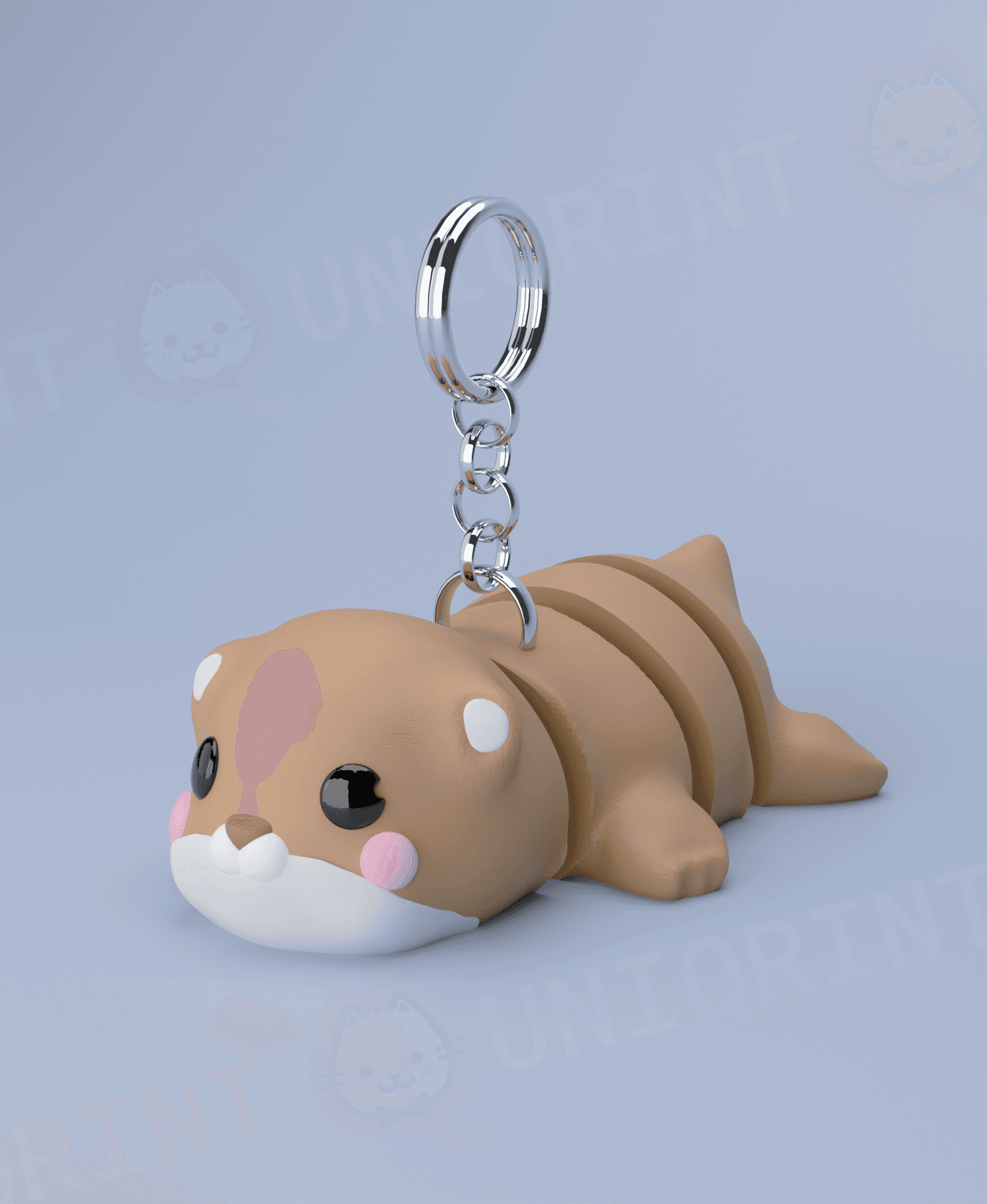 Flexi Otter Keychain (Limited Time Free) 3d model