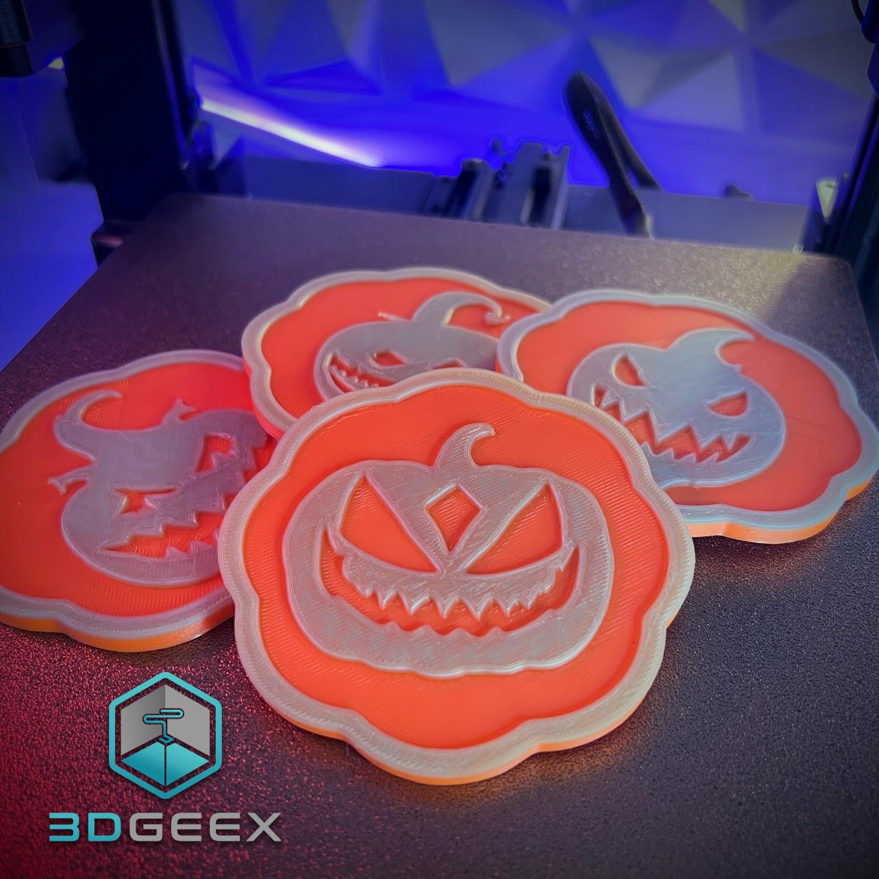 Pumpkin Coasters 3d model