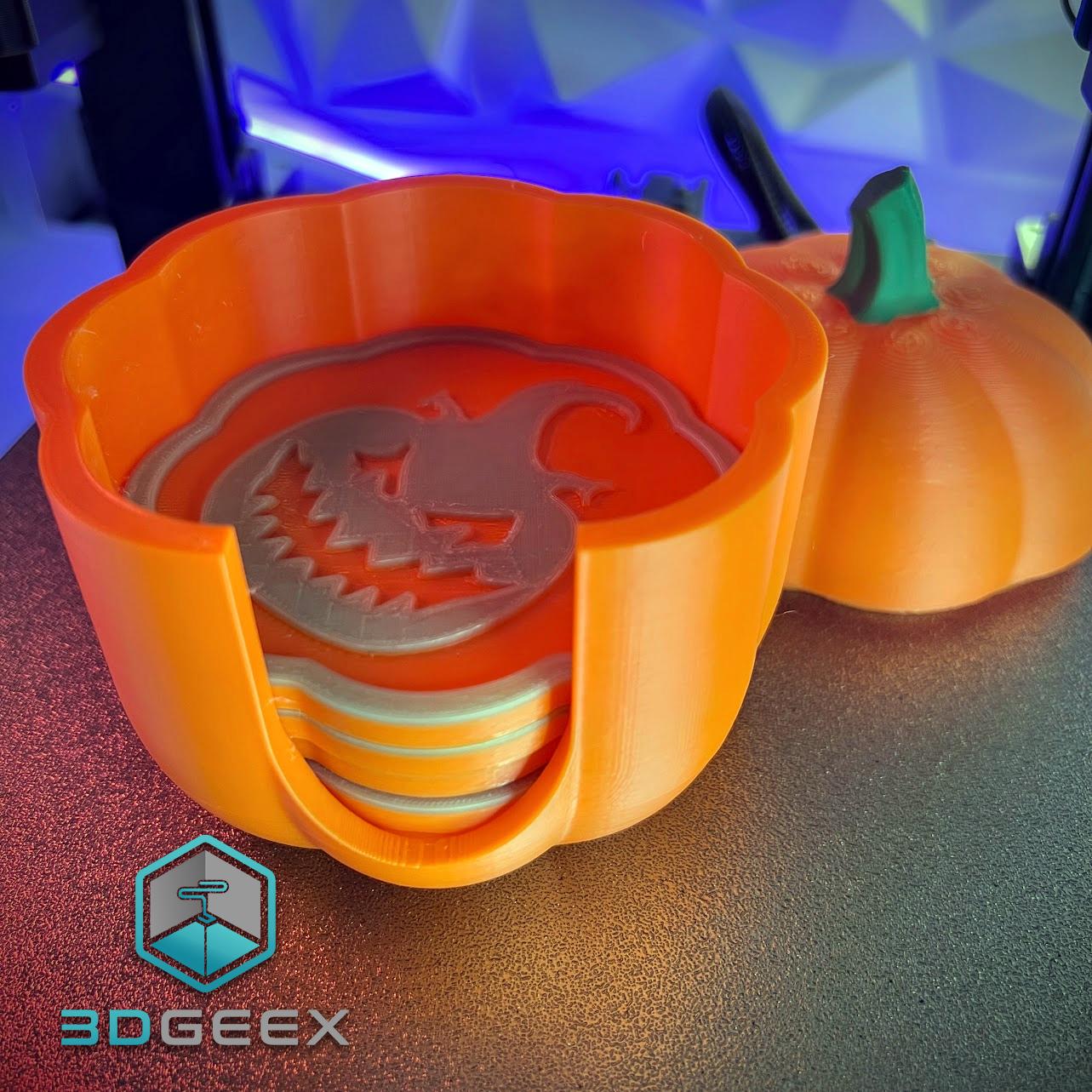 Pumpkin Coasters 3d model