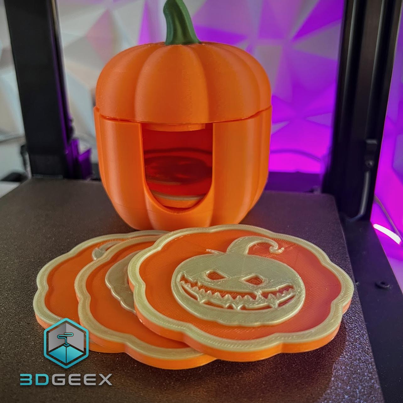 Pumpkin Coasters 3d model