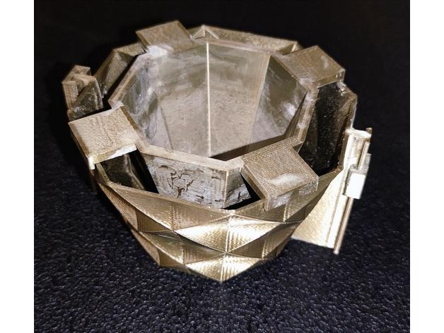 Mold for a geometric pot 3d model