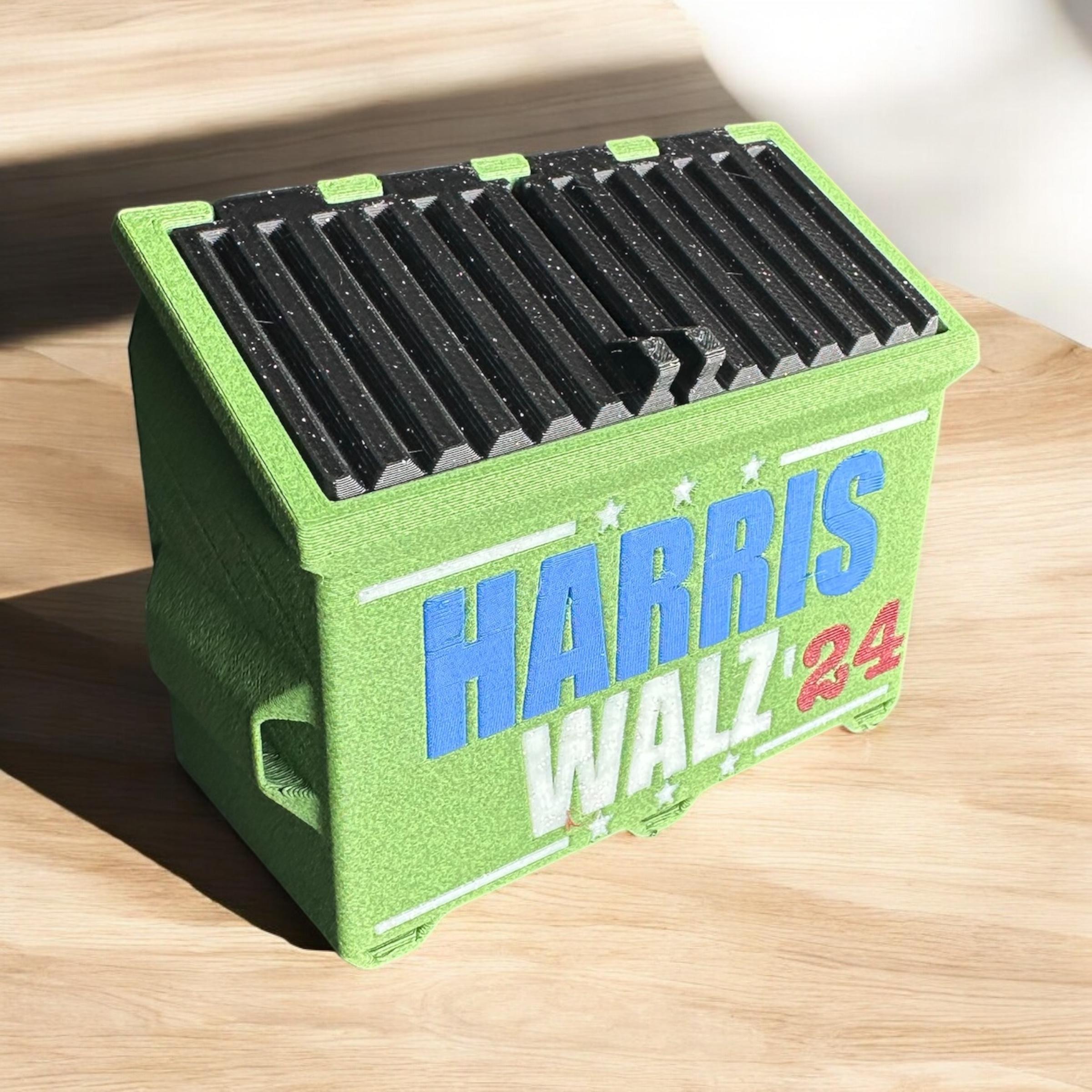 FREE HARRIS, KAMALA, COMMA, LA, DUMPSTER, MEME, BALLOT BOX.  3d model