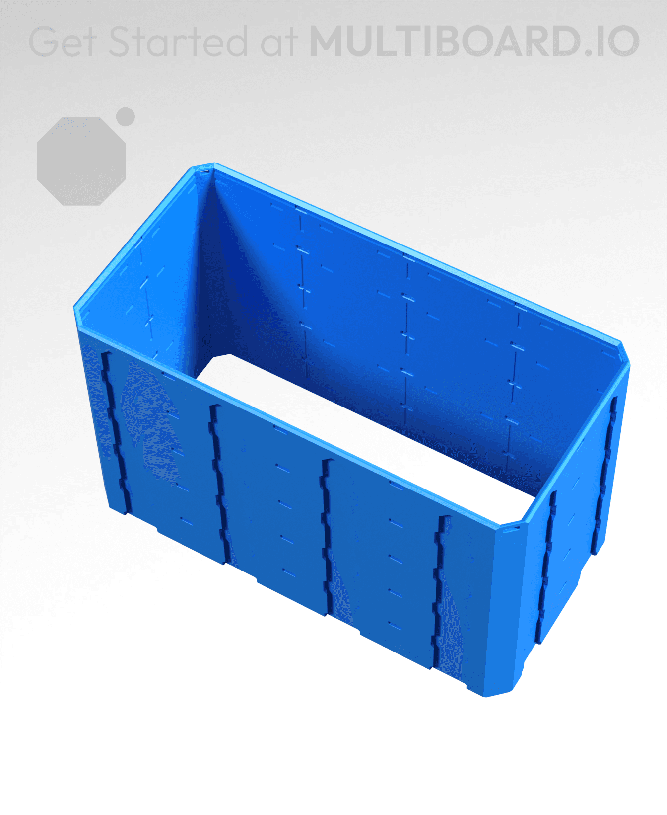 4x2x2·5 - Topped Multipoint Rail - Pop-In Multibin Shell Extension - Copy 3d model