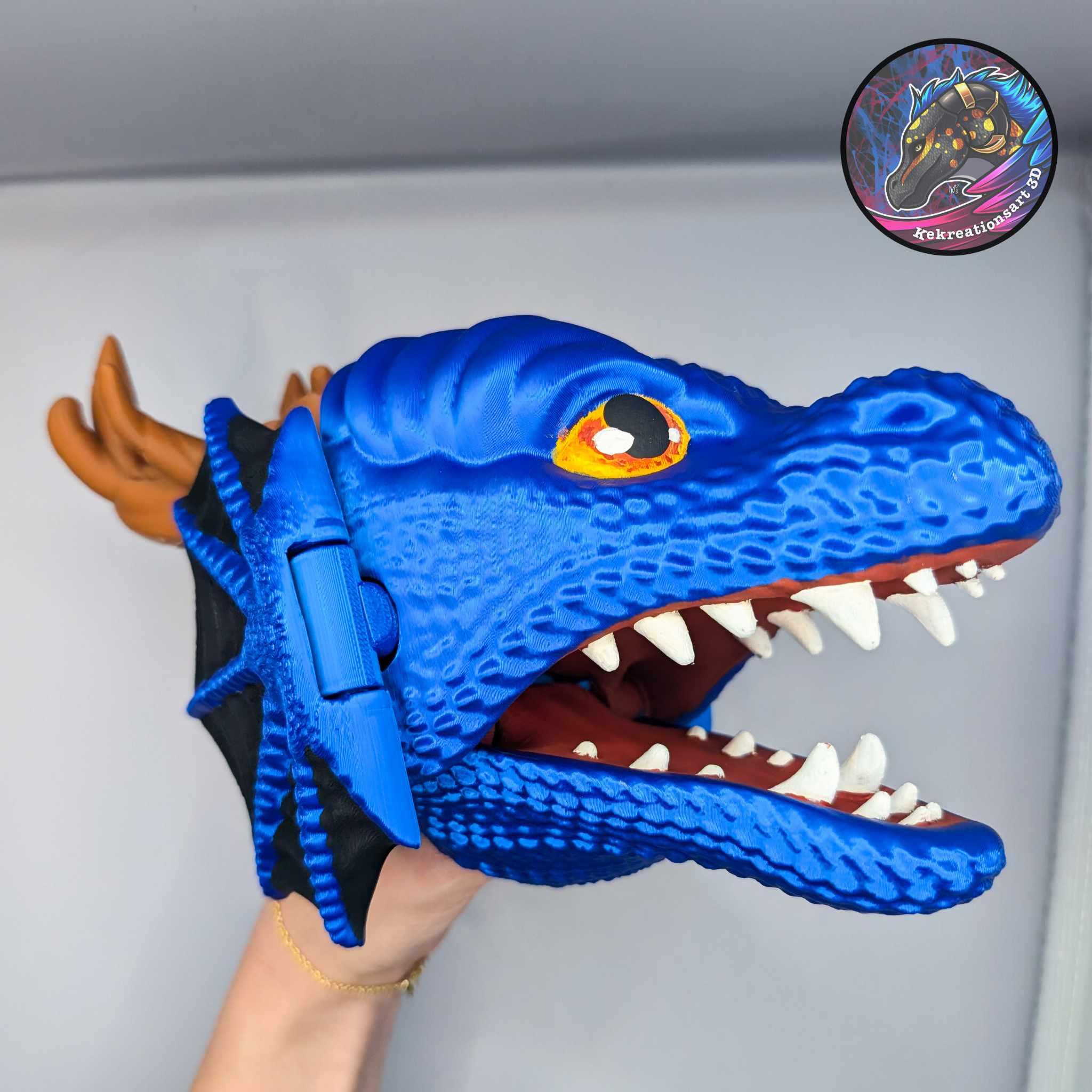 Customizable Dragon Hand Puppet 3d model