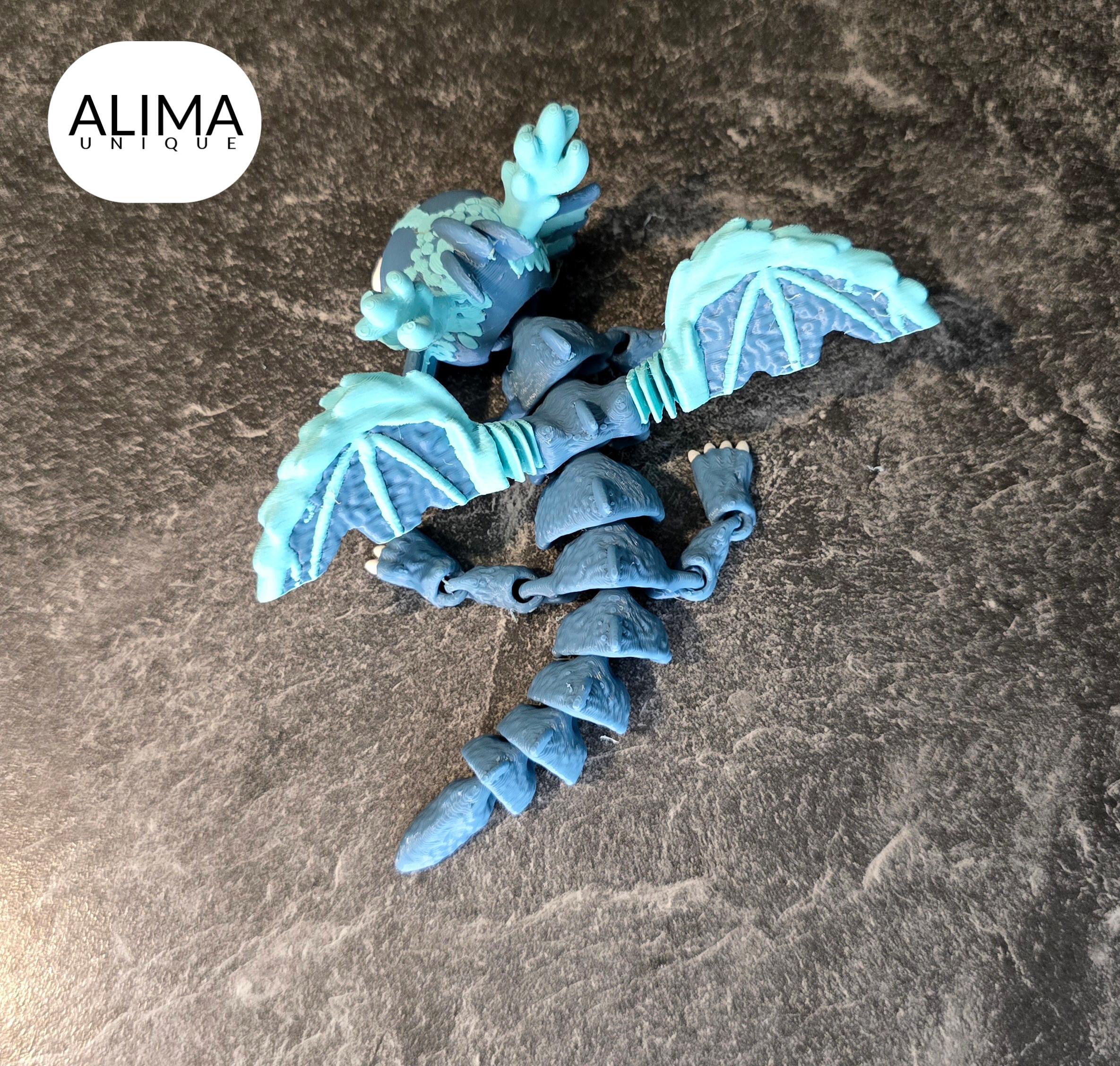 ARTICULATED UNDERWATER CORAL DRAGON  3d model