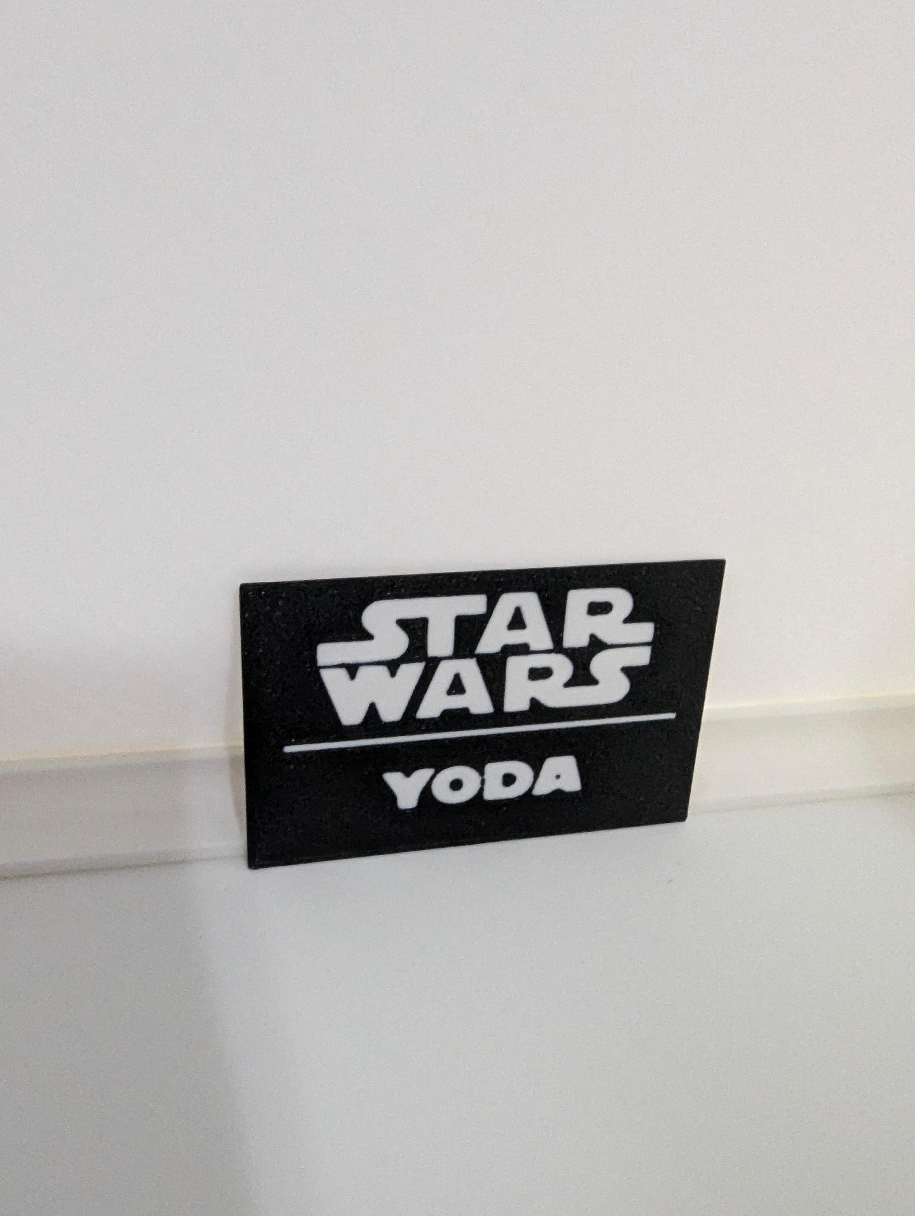 Yoda Multicolor Nameplates 3d model