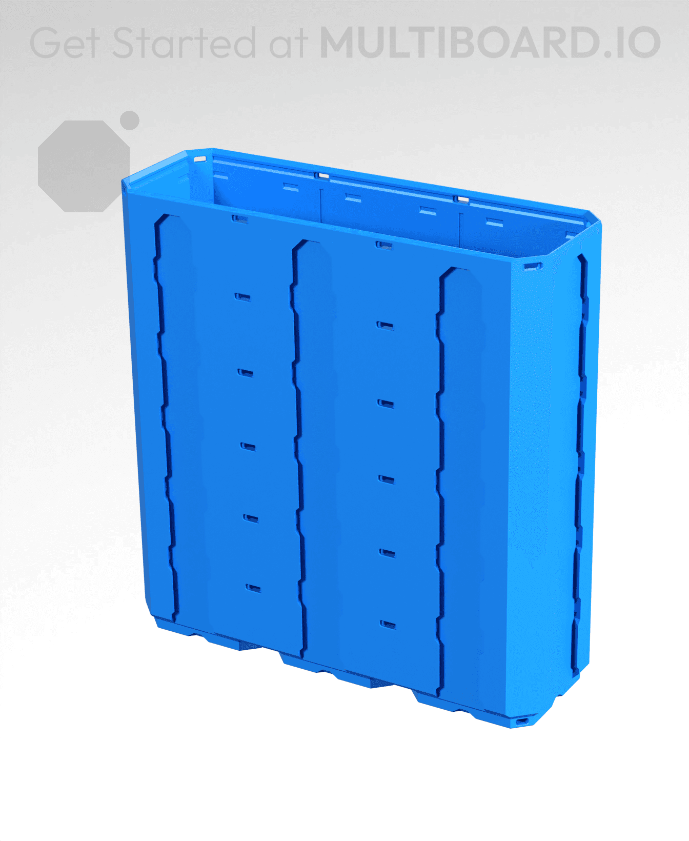 3x1x3 - Topped Multipoint Rail - Multibin Shell 3d model