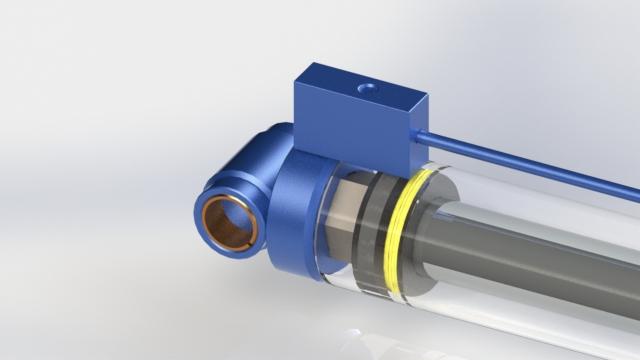 Linear actuator - Hydraulic cylinder (Actuador lineal - Cilindro hidráulico) 3d model