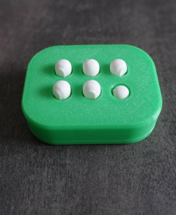 Braille Training Cell - 4.5MM 3d model