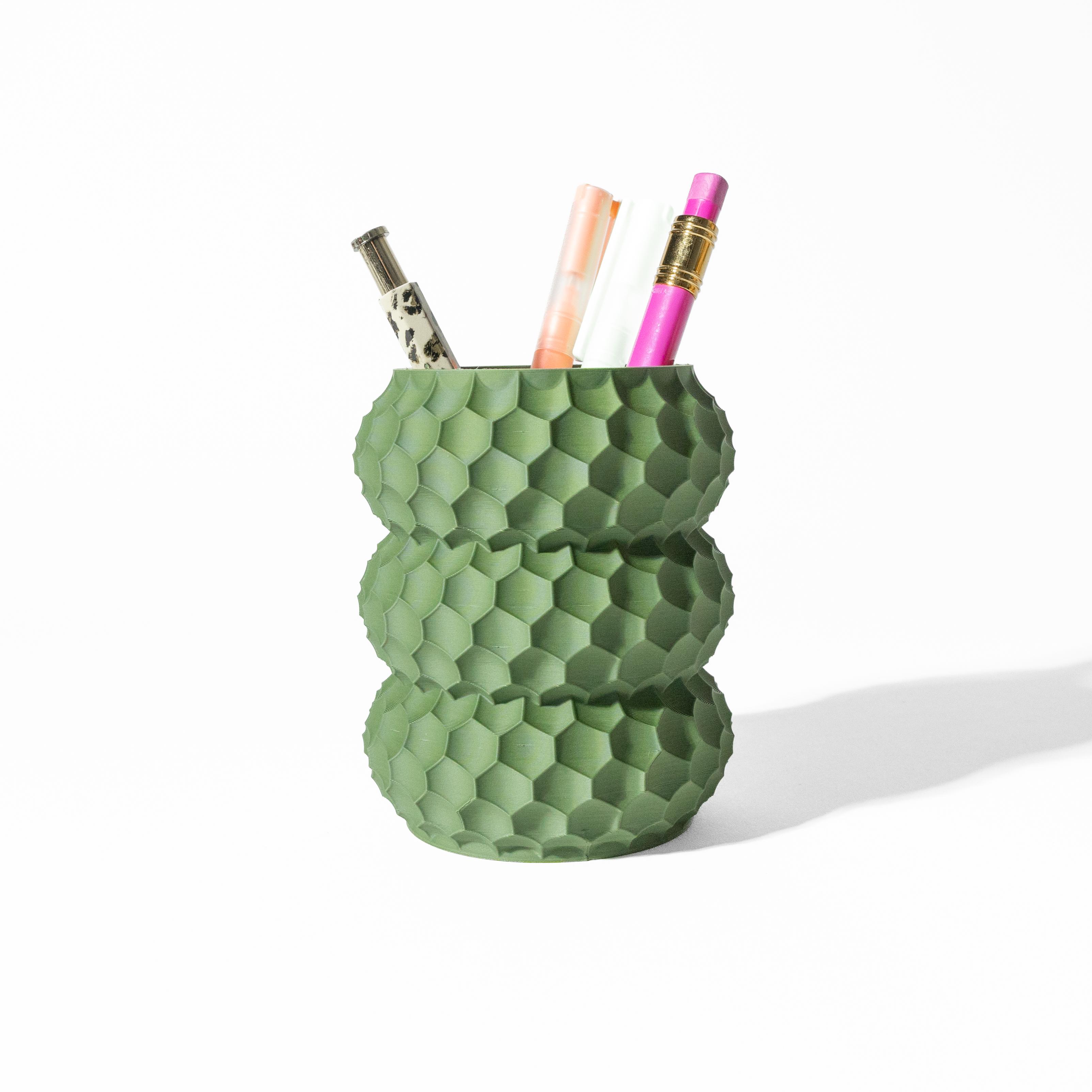 The Okos Pen Holder | Desk Organizer and Pencil Cup Holder | Modern Office and Home Decor 3d model