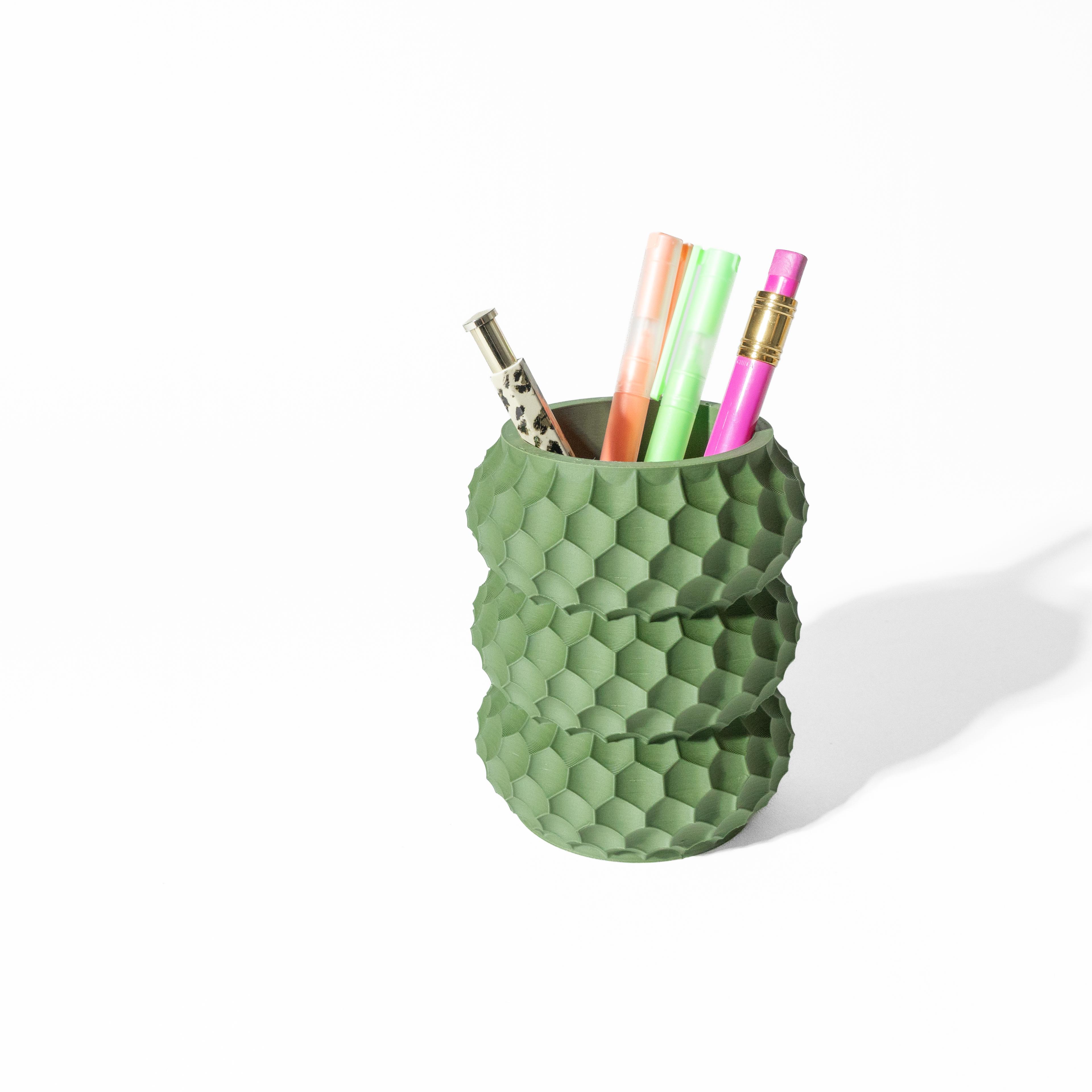 The Okos Pen Holder | Desk Organizer and Pencil Cup Holder | Modern Office and Home Decor 3d model