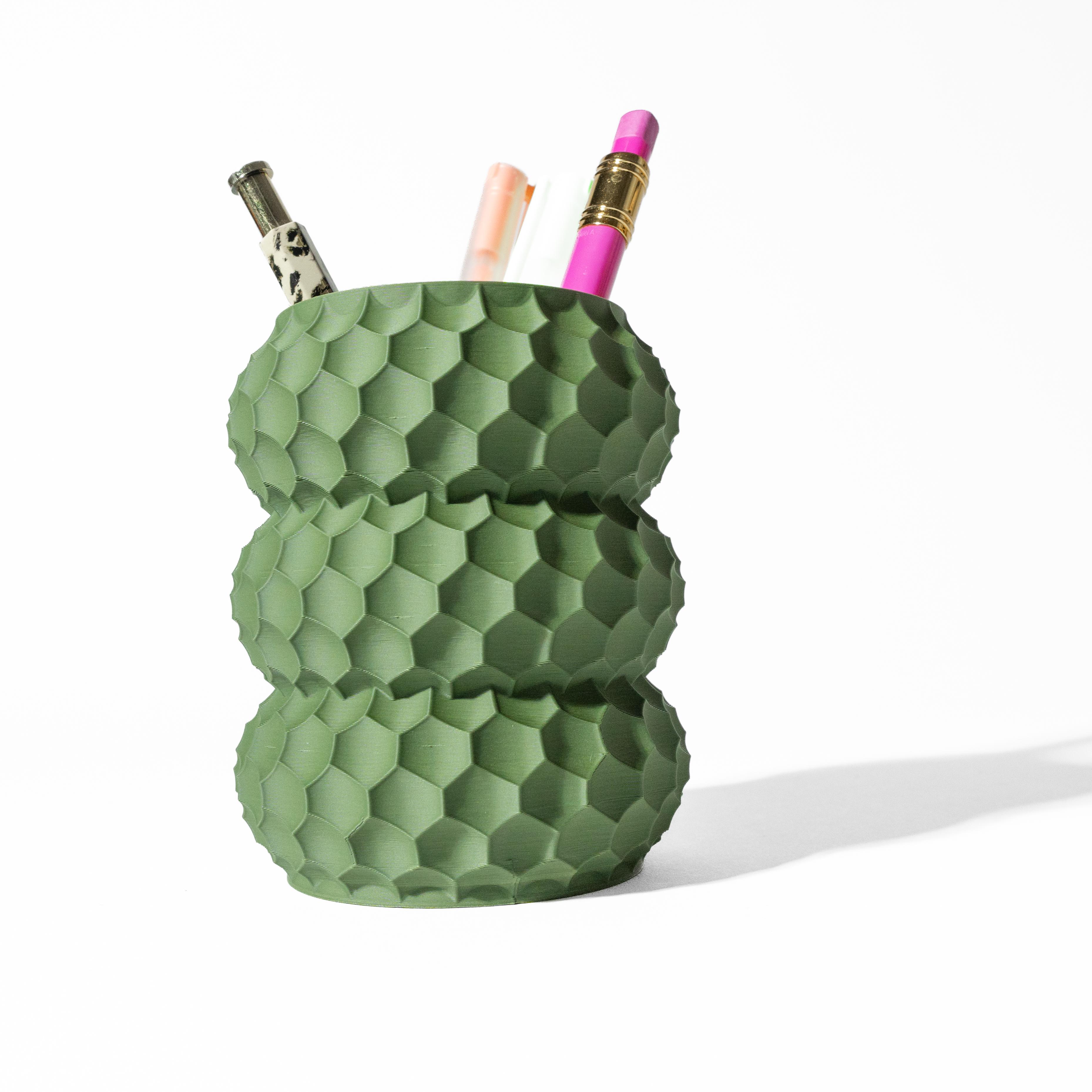 The Okos Pen Holder | Desk Organizer and Pencil Cup Holder | Modern Office and Home Decor 3d model