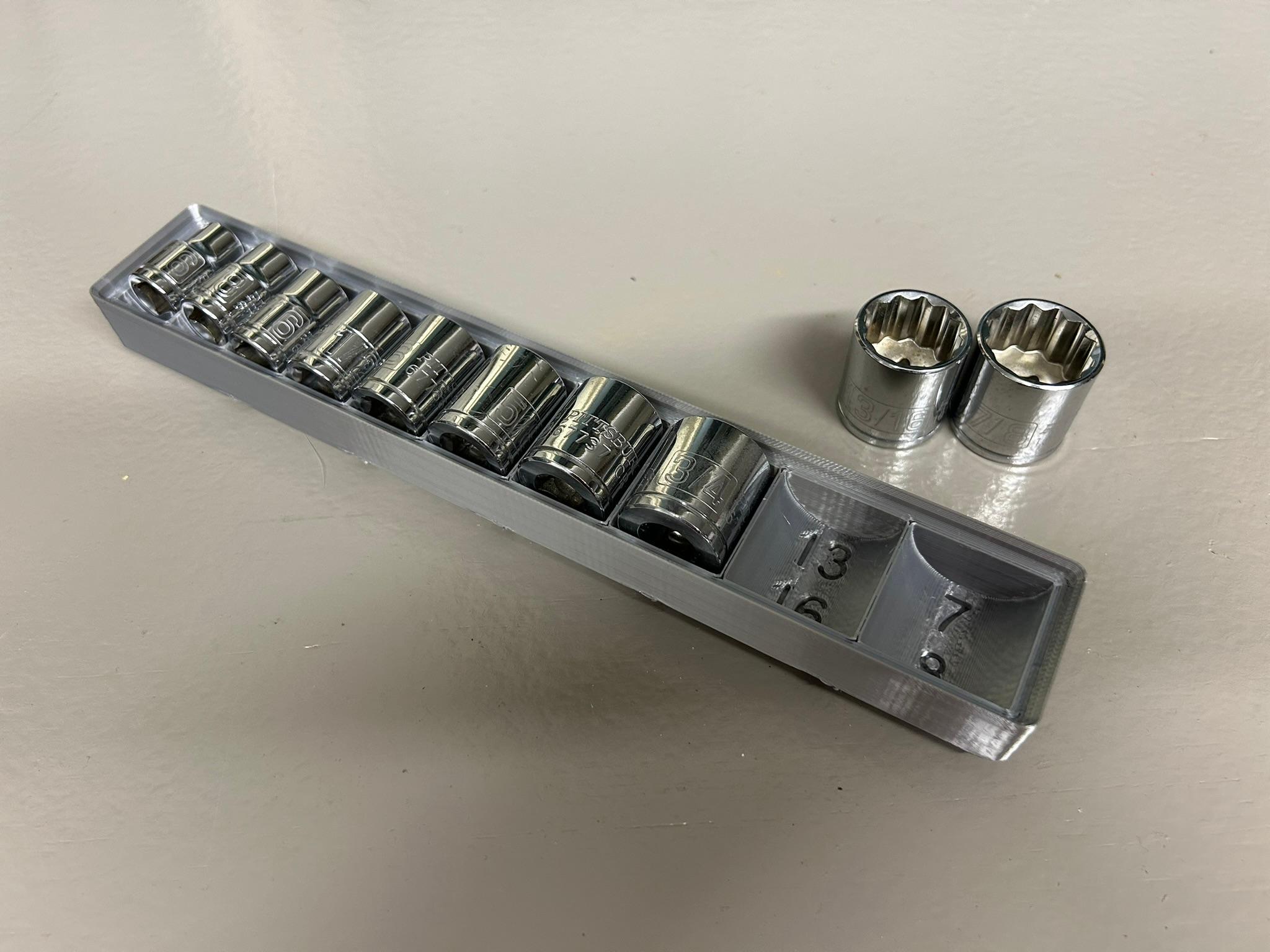 Gridfinity SAE Socket Set Holder 3d model