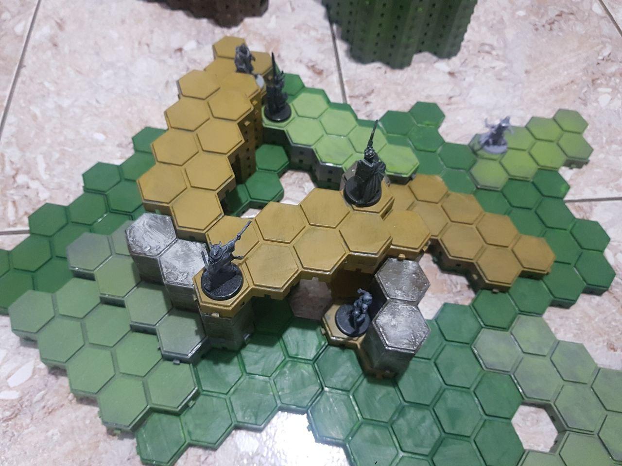Hexes for stacking 3d model