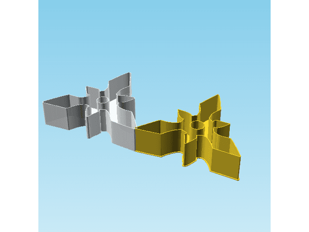 Shuriken 0067, nestable box (v2) 3d model