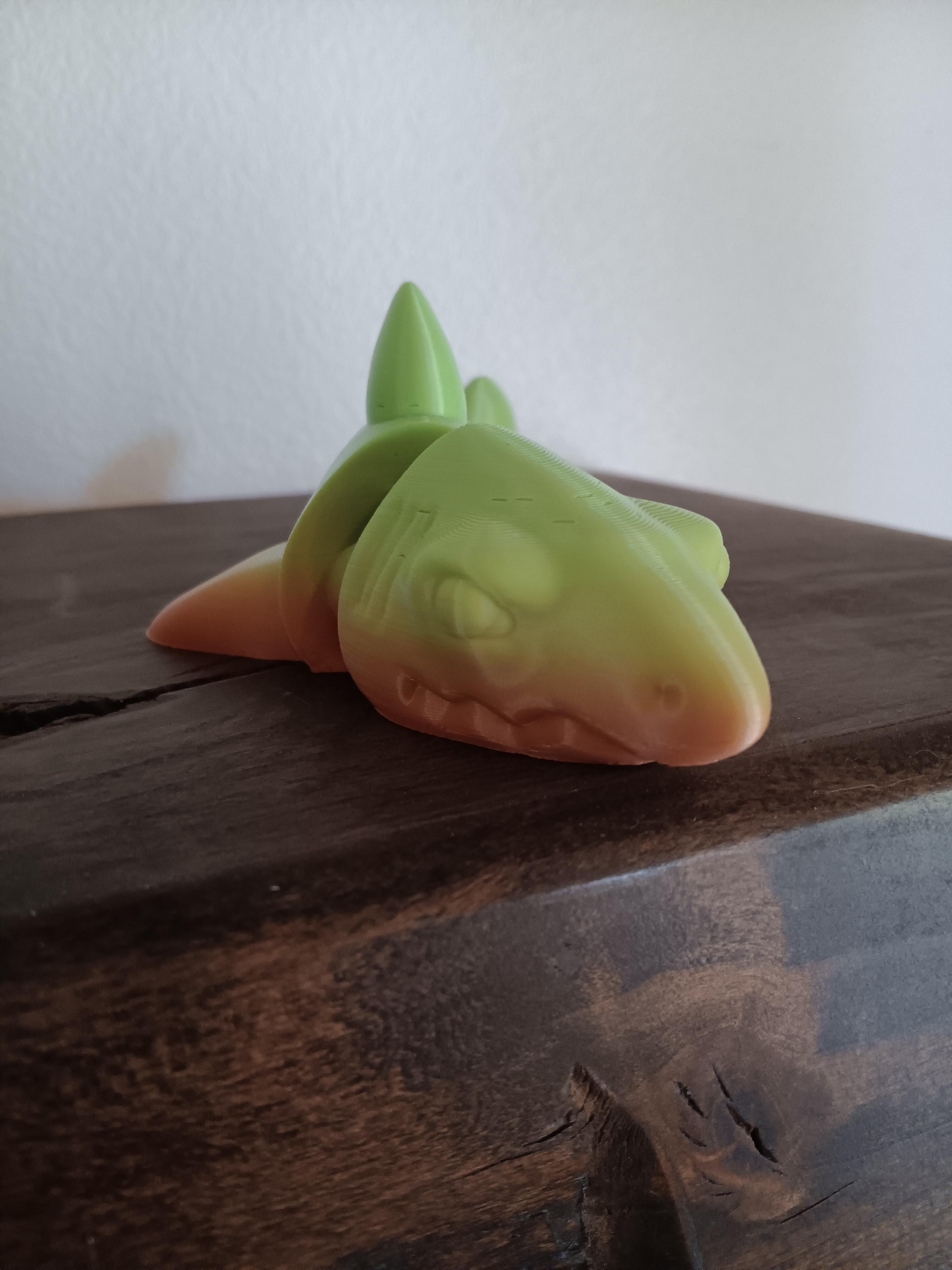 Flexi Shark fidget toy - articulated - print in place 3d model