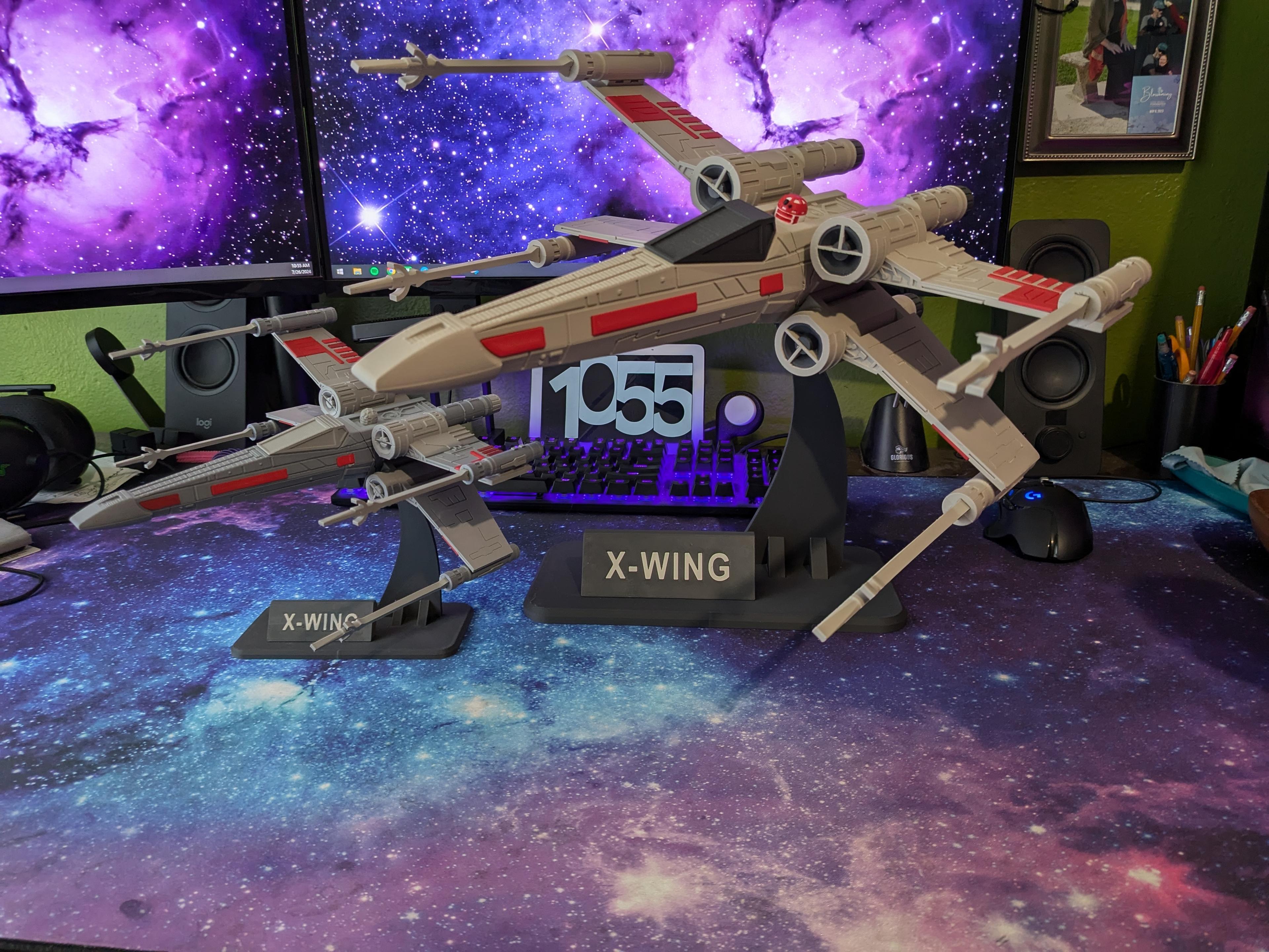 X-Wing Kit (No Support, No AMS, No Glue) - When 100% just isn't big enough. 180% does the trick. I added Wedge's R2 unit Mynock/Gate. I think I will be hanging it from the ceiling. - 3d model