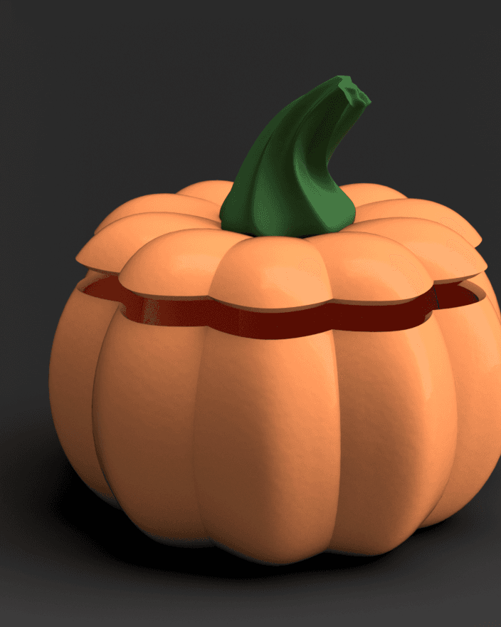 Pumpkin Bowl with Lid 3d model