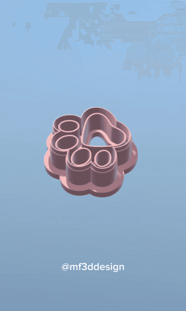 Dog Paw Clay Cutter for Polymer Clay | Digital STL File | Clay Tools | 4 Sizes Summer Clay Cutters,  3d model