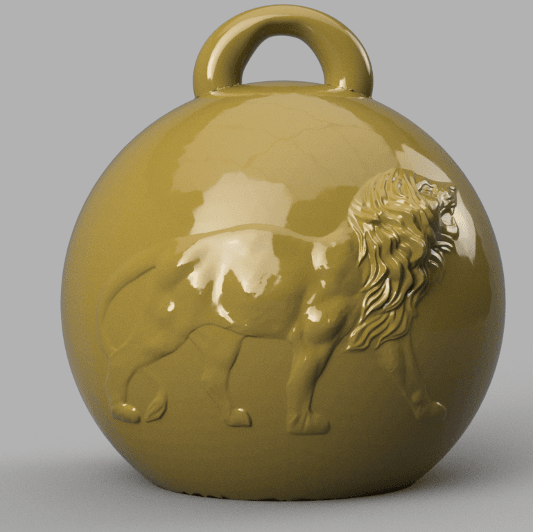 Christmas ball lion 3d model