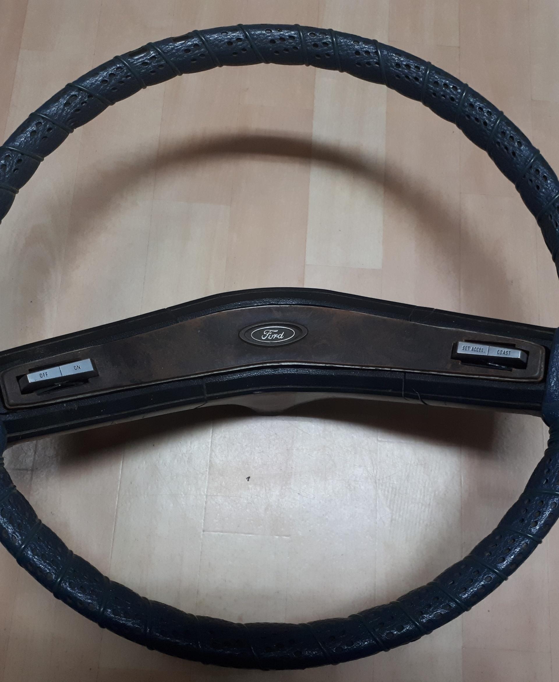 Ford Pickup 1973-1977 Steering Wheel Insert with Horn Bar and Cruise Control - The steering wheel with the insert and its cover installed - 3d model