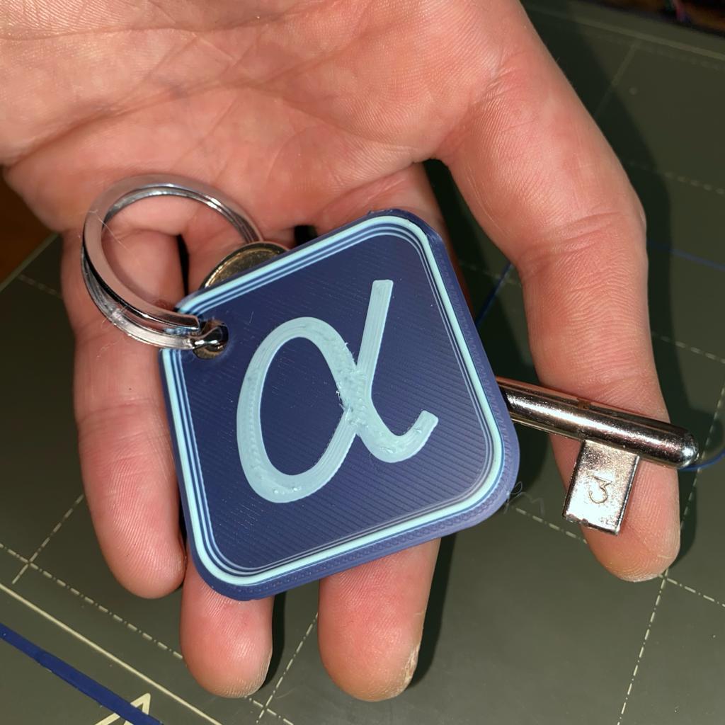 Alpha Keychain 3d model