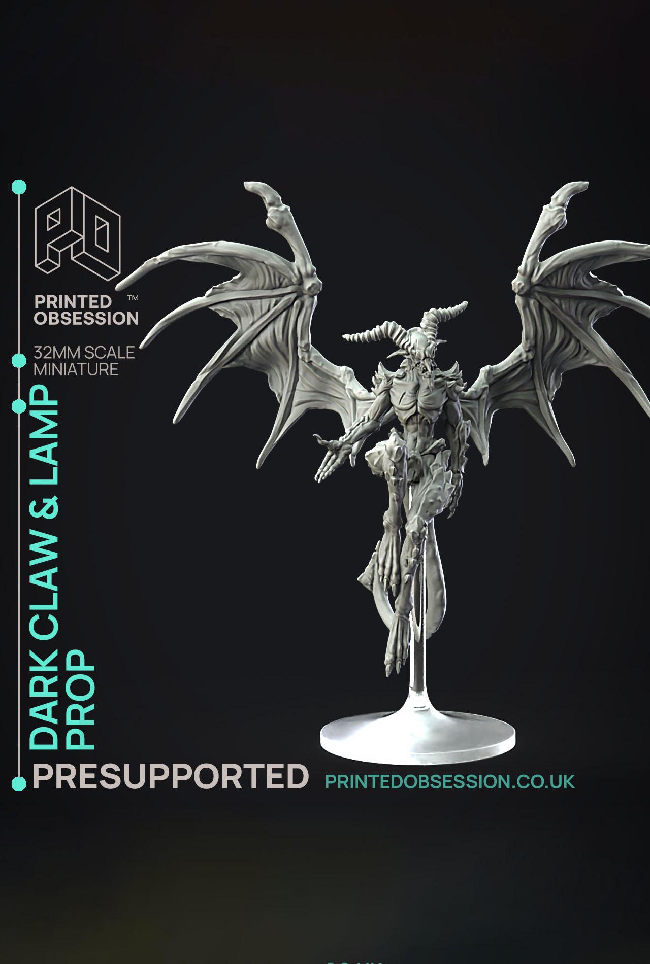 Dark Claw - Side Quest Shop - PRESUPPORTED - Illustrated and Stats - 32mm scale			 3d model