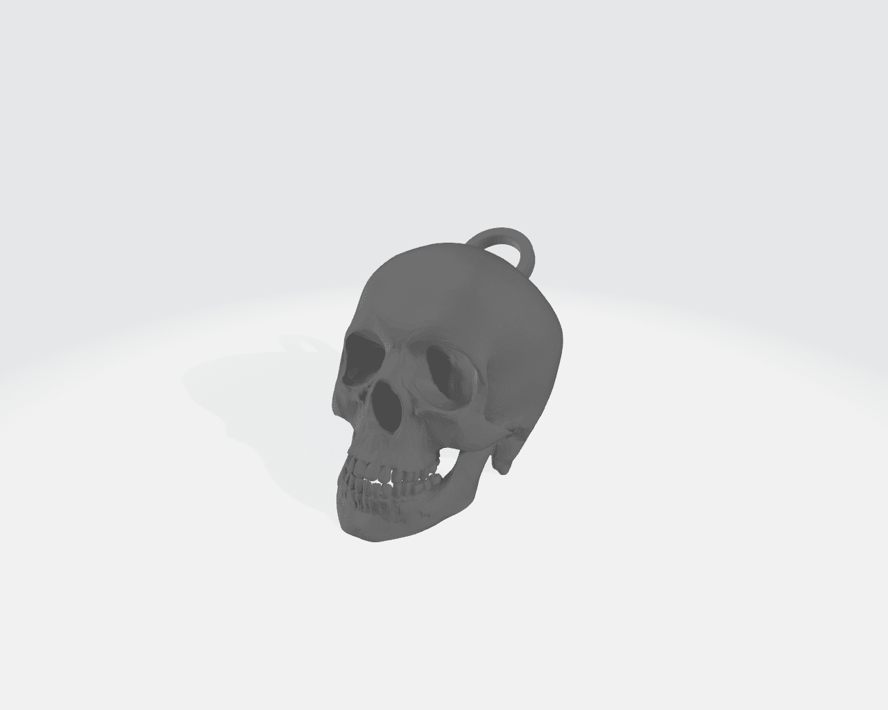 Skull keychain 3d model