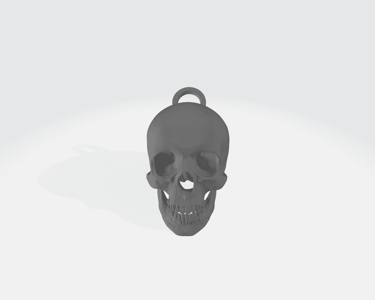 Skull keychain 3d model