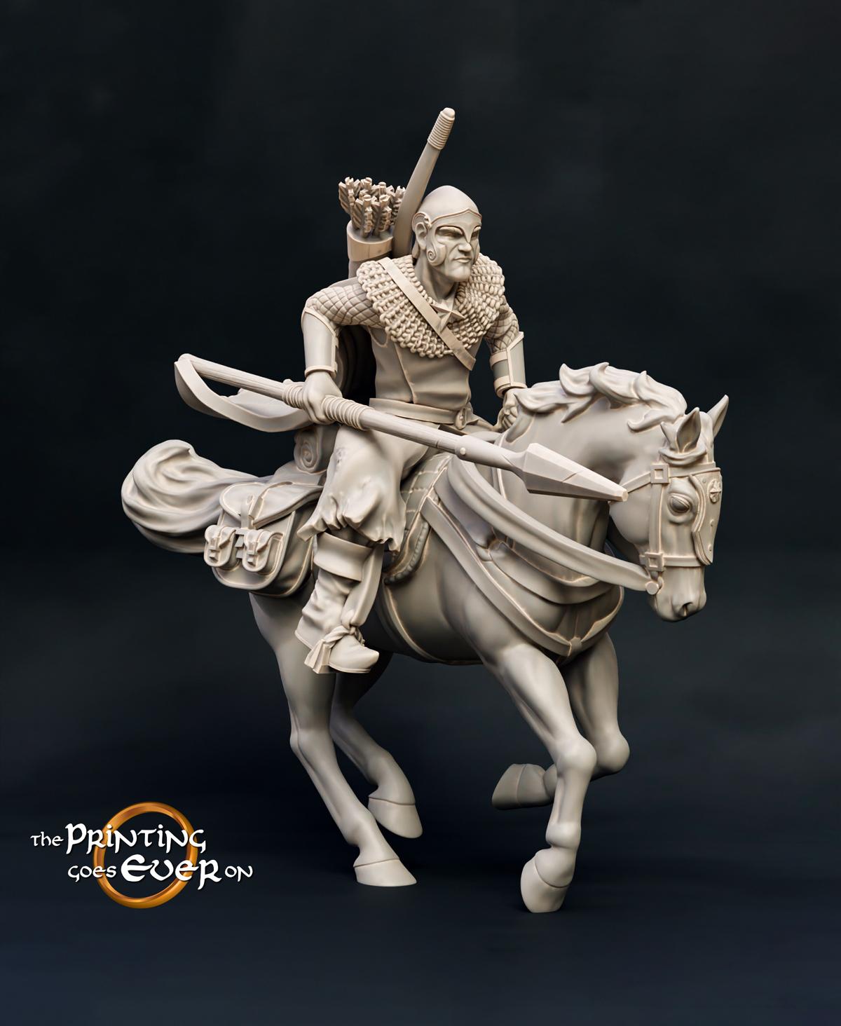 Rangers with Spears - On Foot and Mounted 3d model