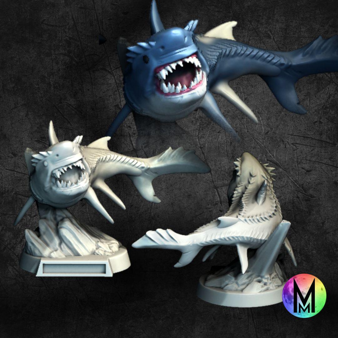 Glacier Sharks - Set of three monstrous sharks 3d model