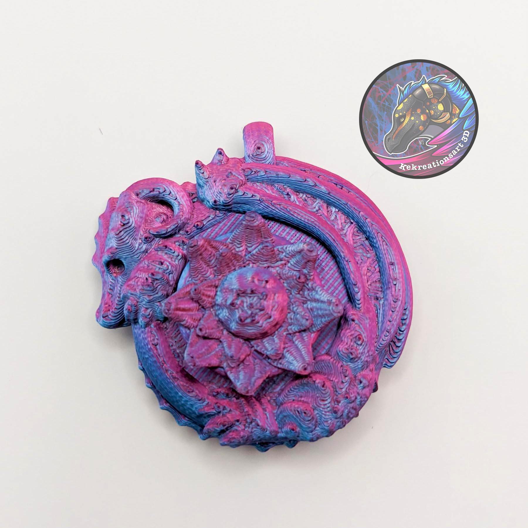 Dragon Fidget Spinners Gyroid + Flower 3d model