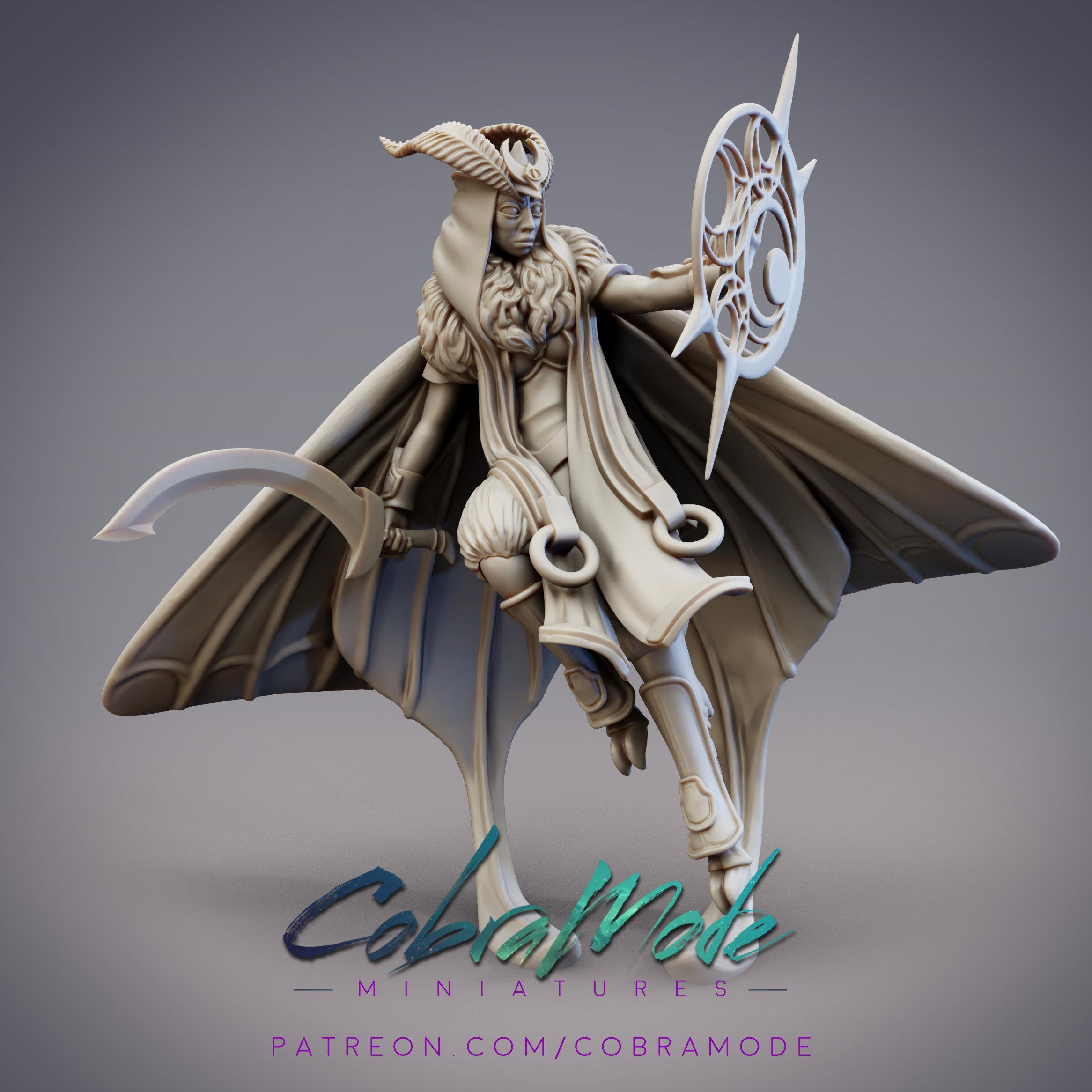 Throwback Acharya, Noctuoidea Moth Mage (Pre-Supported) 3d model