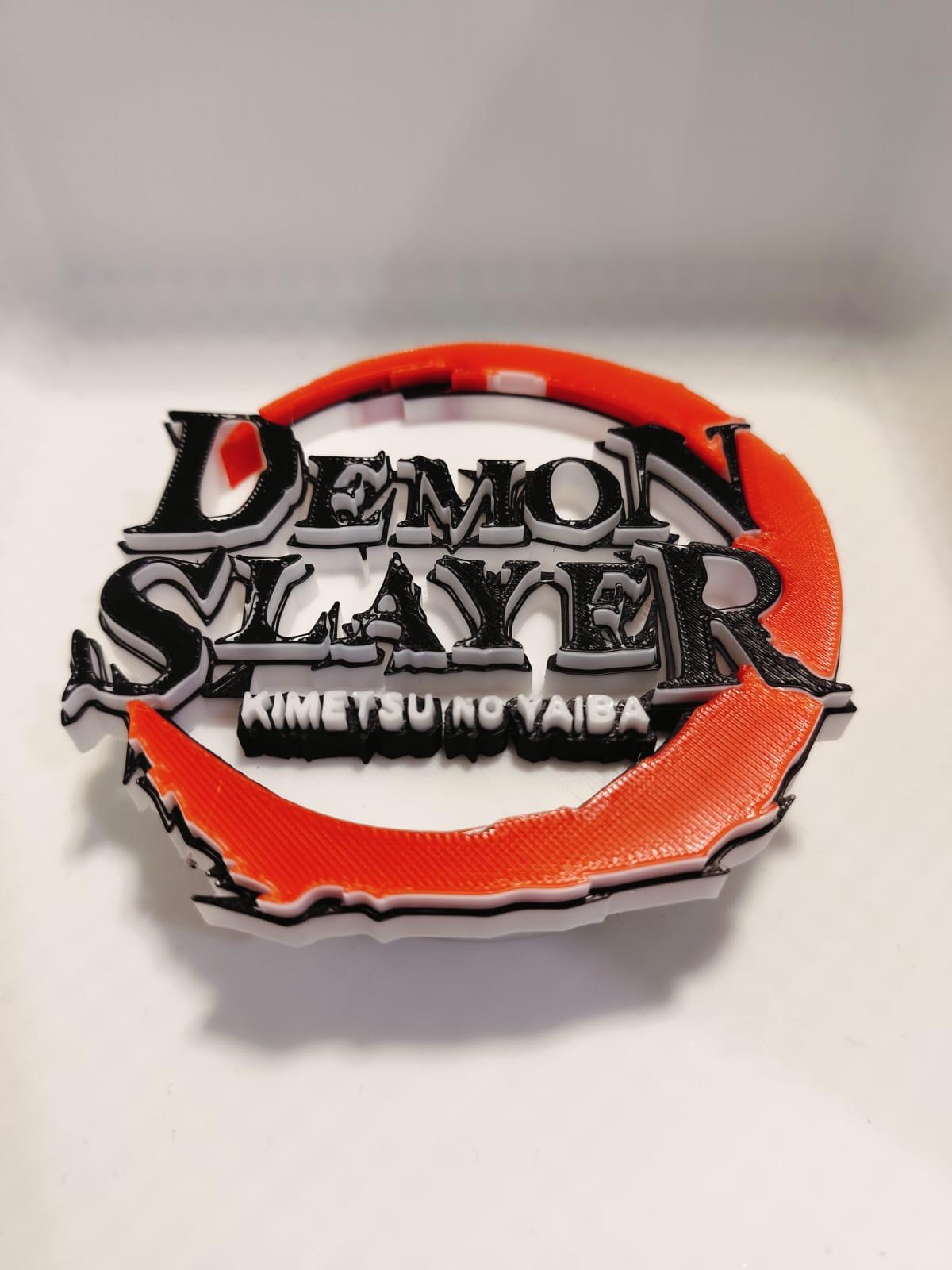 Demon slayer logo relief 3d model