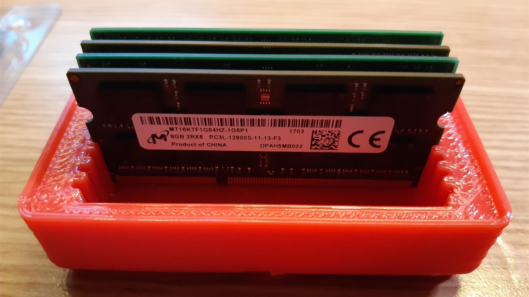 Gridfinity DDR3 SODIMM Tray 2x1x3 3d model
