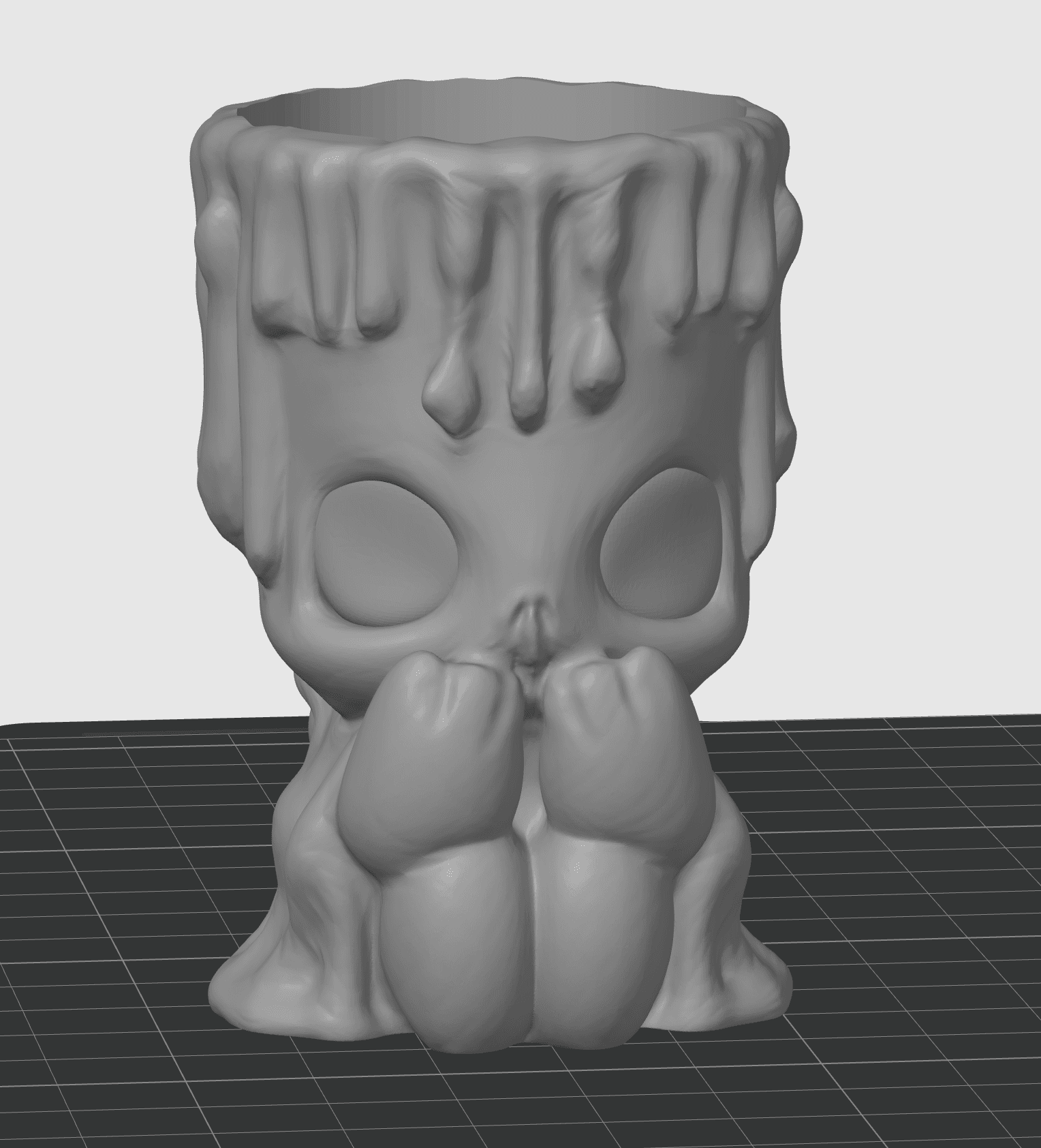 Cute Creepy Candle Holder - NO SUPPORTS needed 3d model