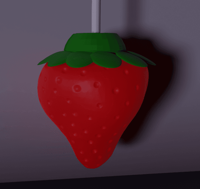 Hanging Strawberry Lamp 3d model
