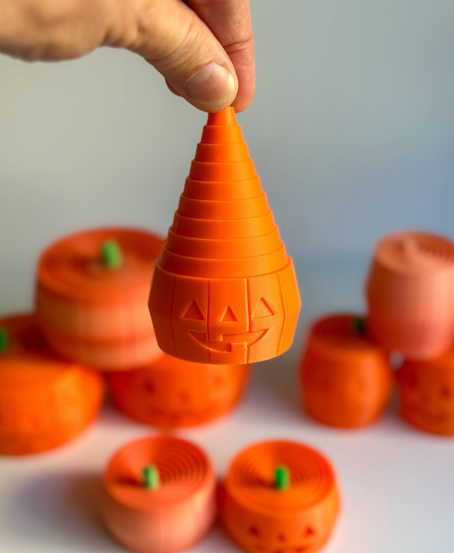 Pumpkin & Jack O'Latern Layered Fidget (3 Styles in 3 Sizes = 9 total) 3d model