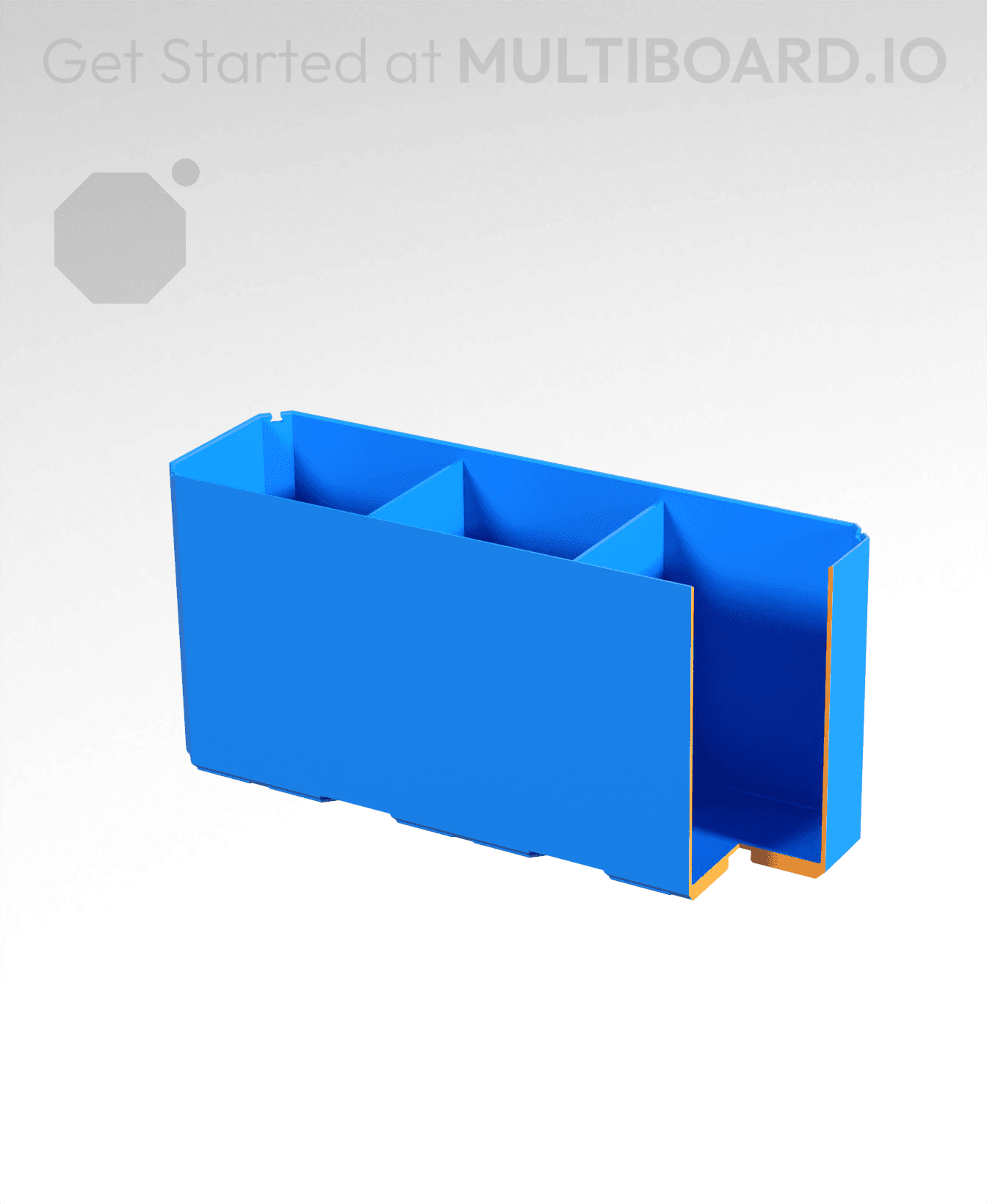 3x1x1.5 - Divided Bin - Multibin Insert 3d model