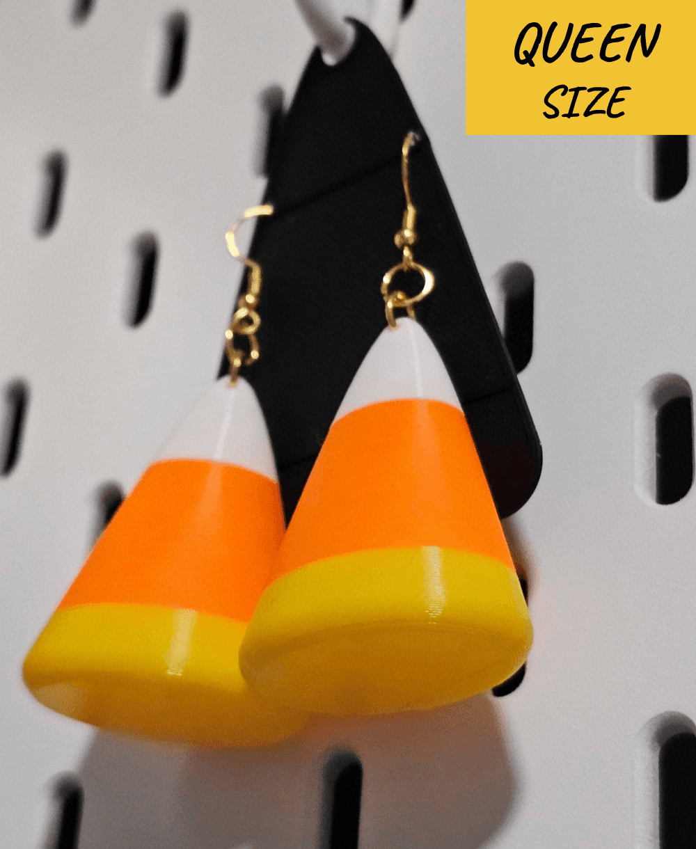 Candy Corn Earrings | Fun Size & Queen Size | Design your own Halloween earrings | HalloweenWearable 3d model