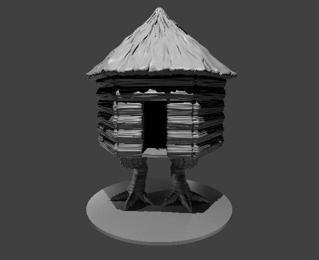 Baba Yaga's Dancing Hut - Baba Yaga's Dancing Hut - 3d model render - D&D - 3d model