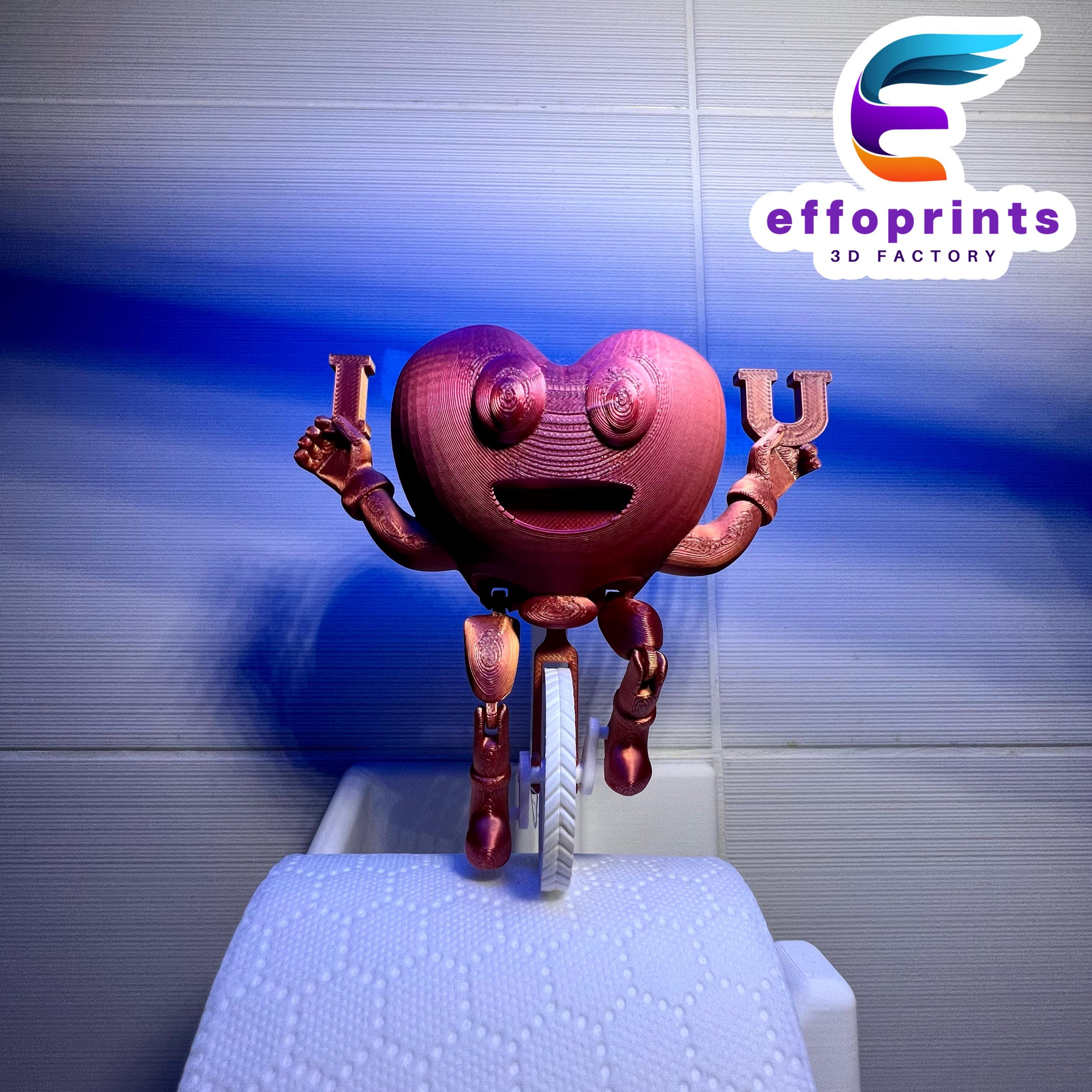 Heart Riding On Toilet Paper Holder Valentines Gadget  3d model