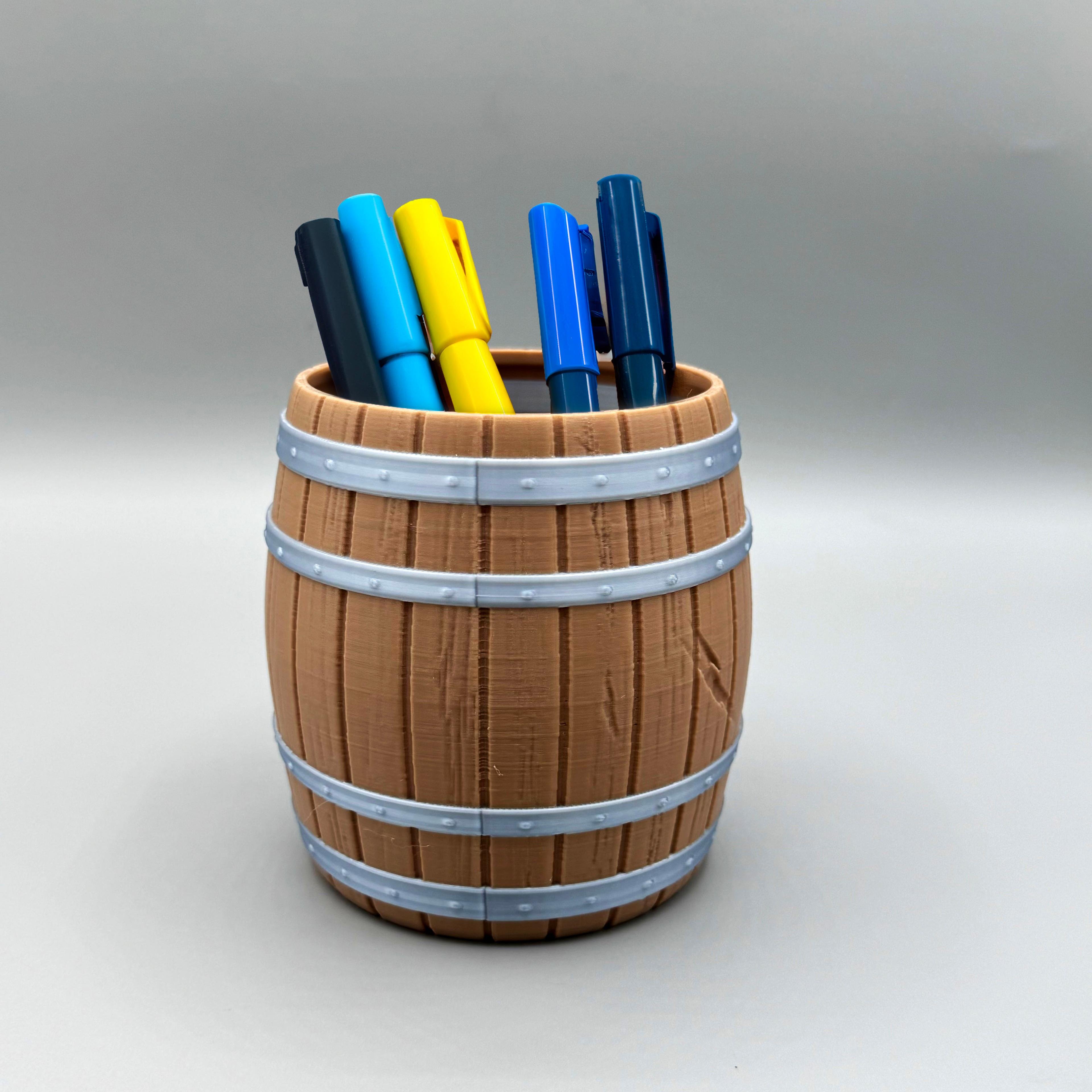 Wooden Barrel Multipurpose- Planter, Storage Container, Pen Holder  3d model