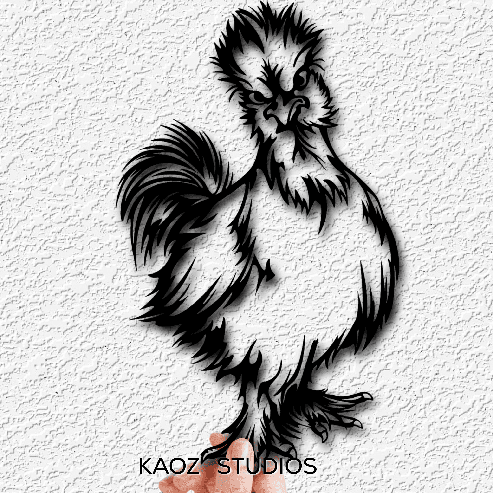 silky chicken wall art rooster wall decor hen decoration 3d model