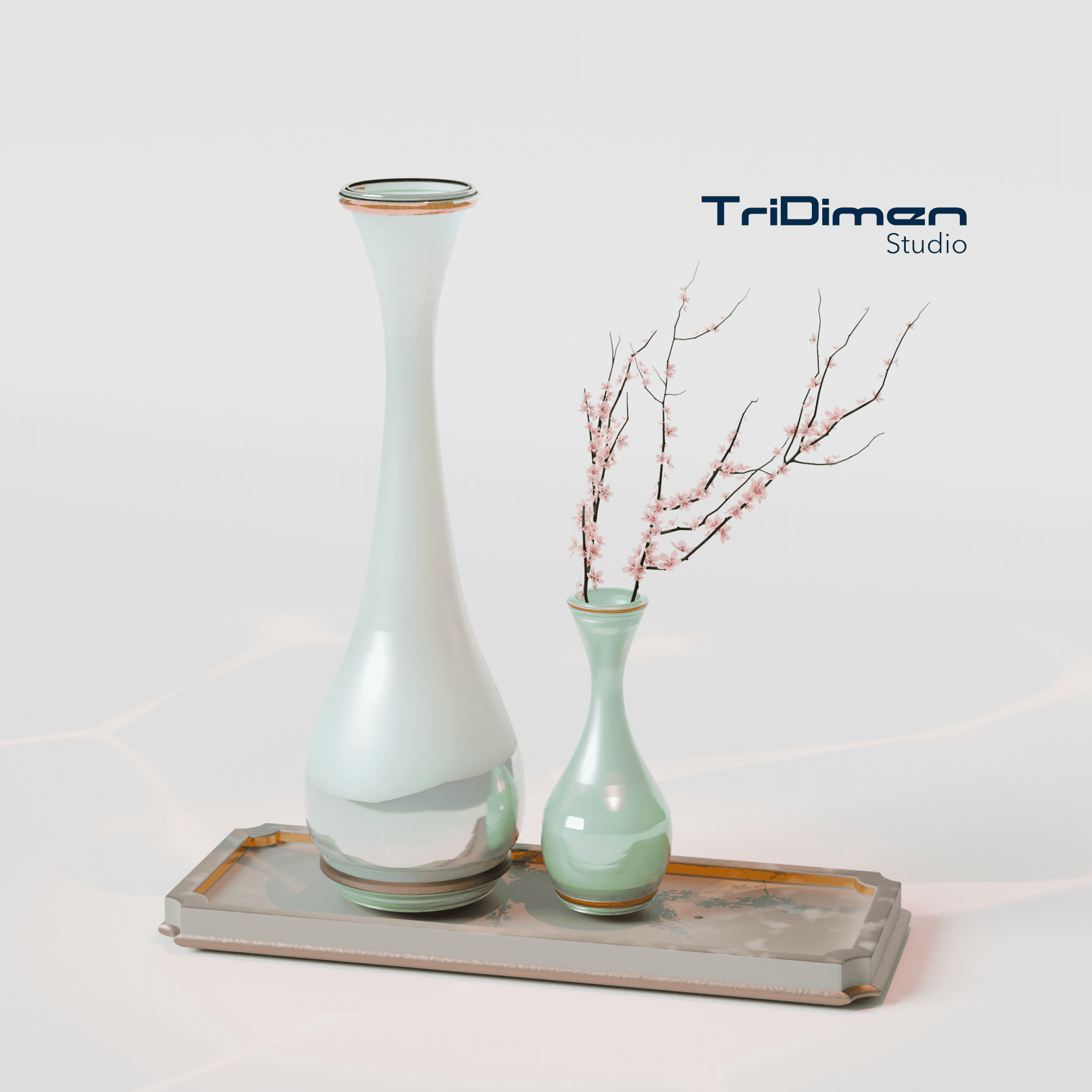 Vase 02 - (Tray not included) 3d model