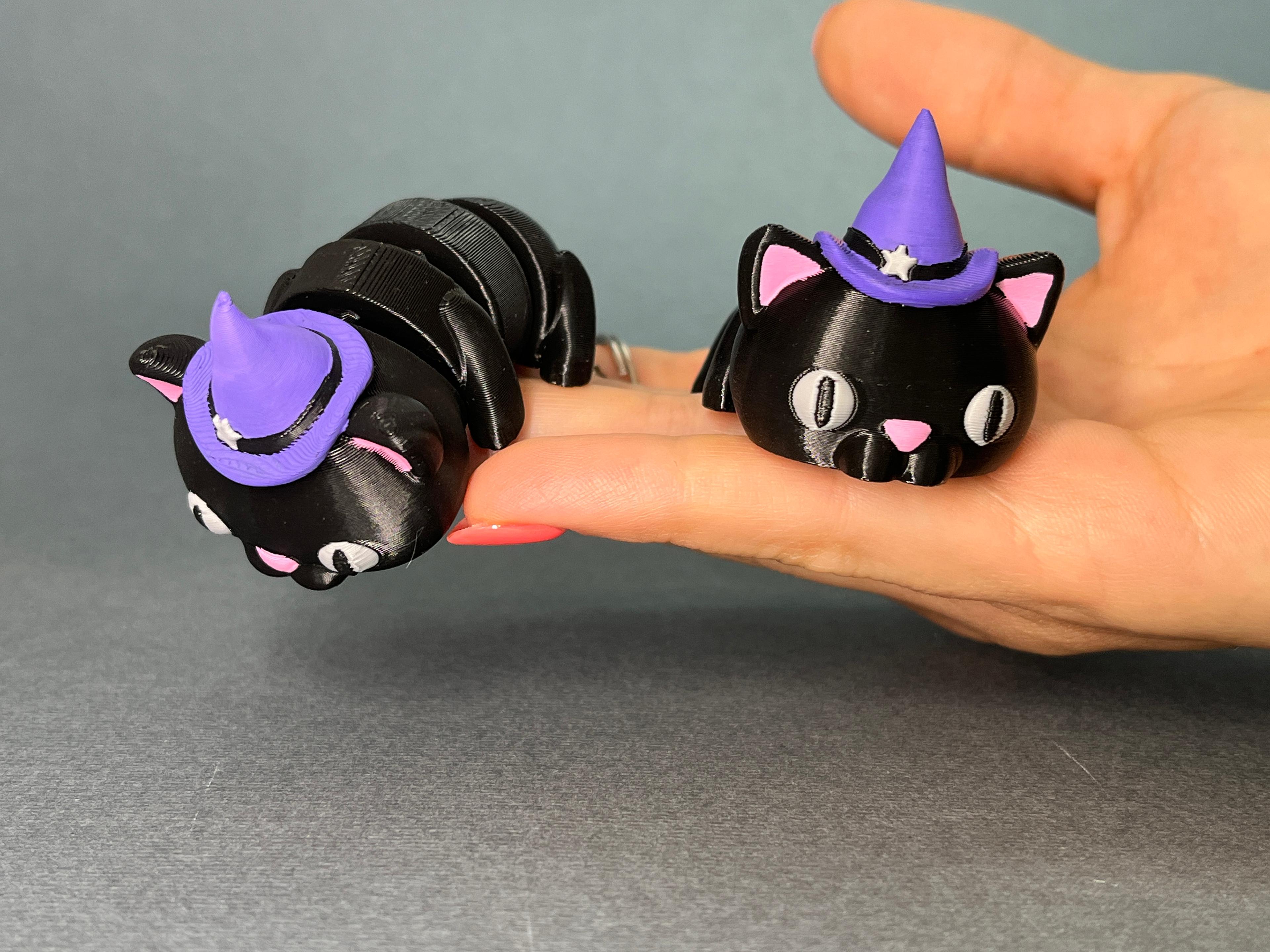 Halloween Cute Flexi Cat 🎃✨ 3d model