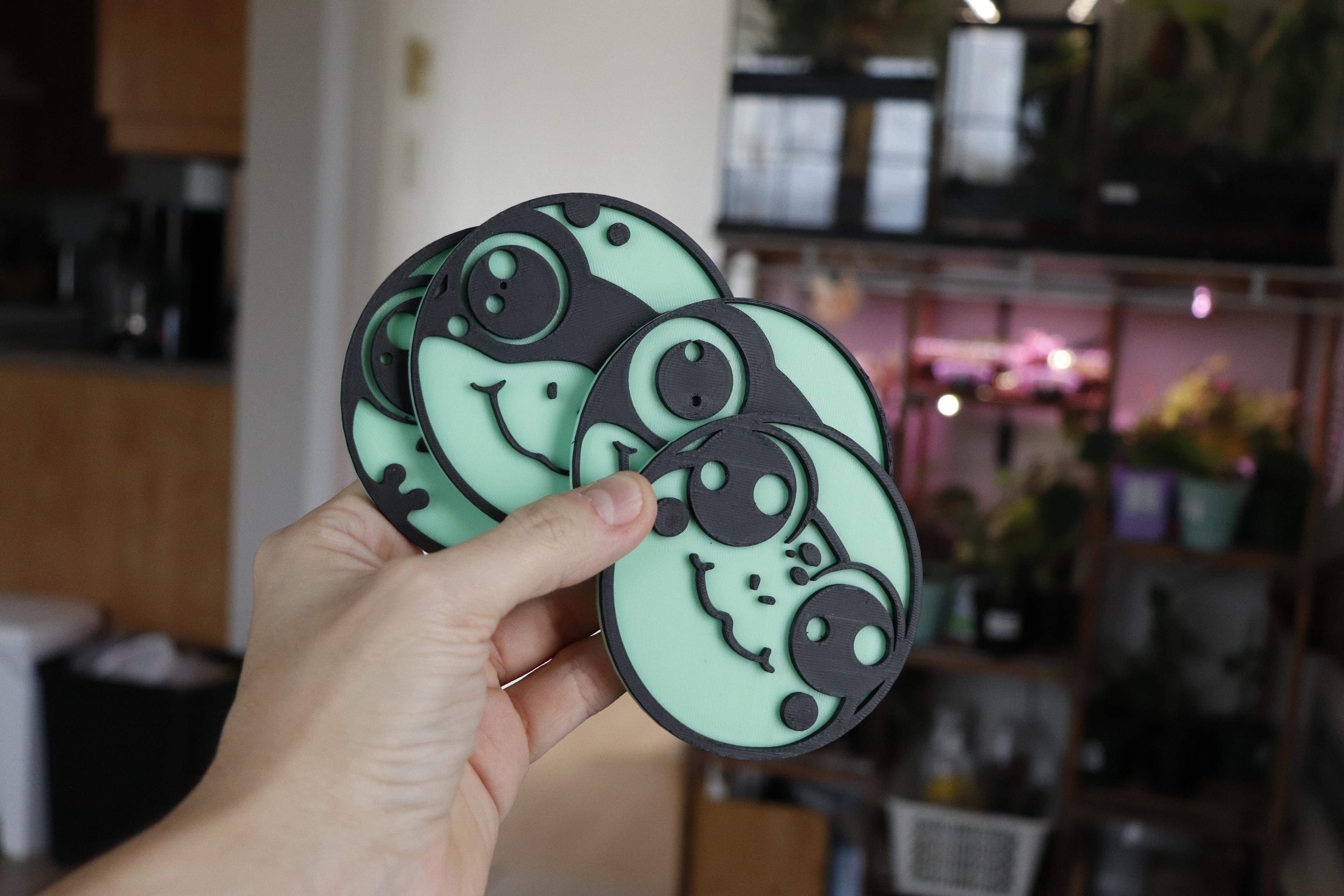Cute Froggy Coasters 3d model