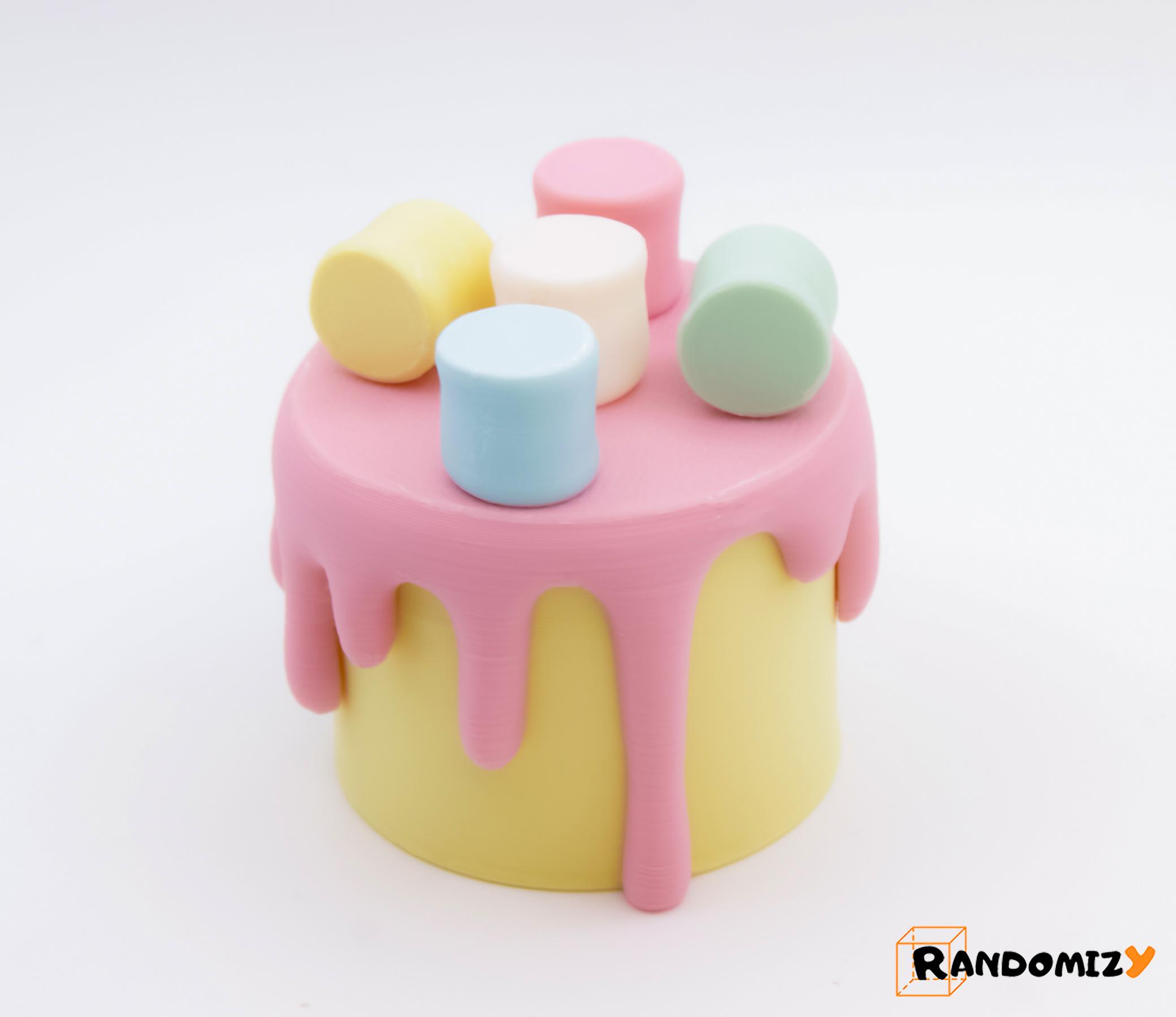 Decorative (Box) Cake (Small) [Marshmallow] 3d model