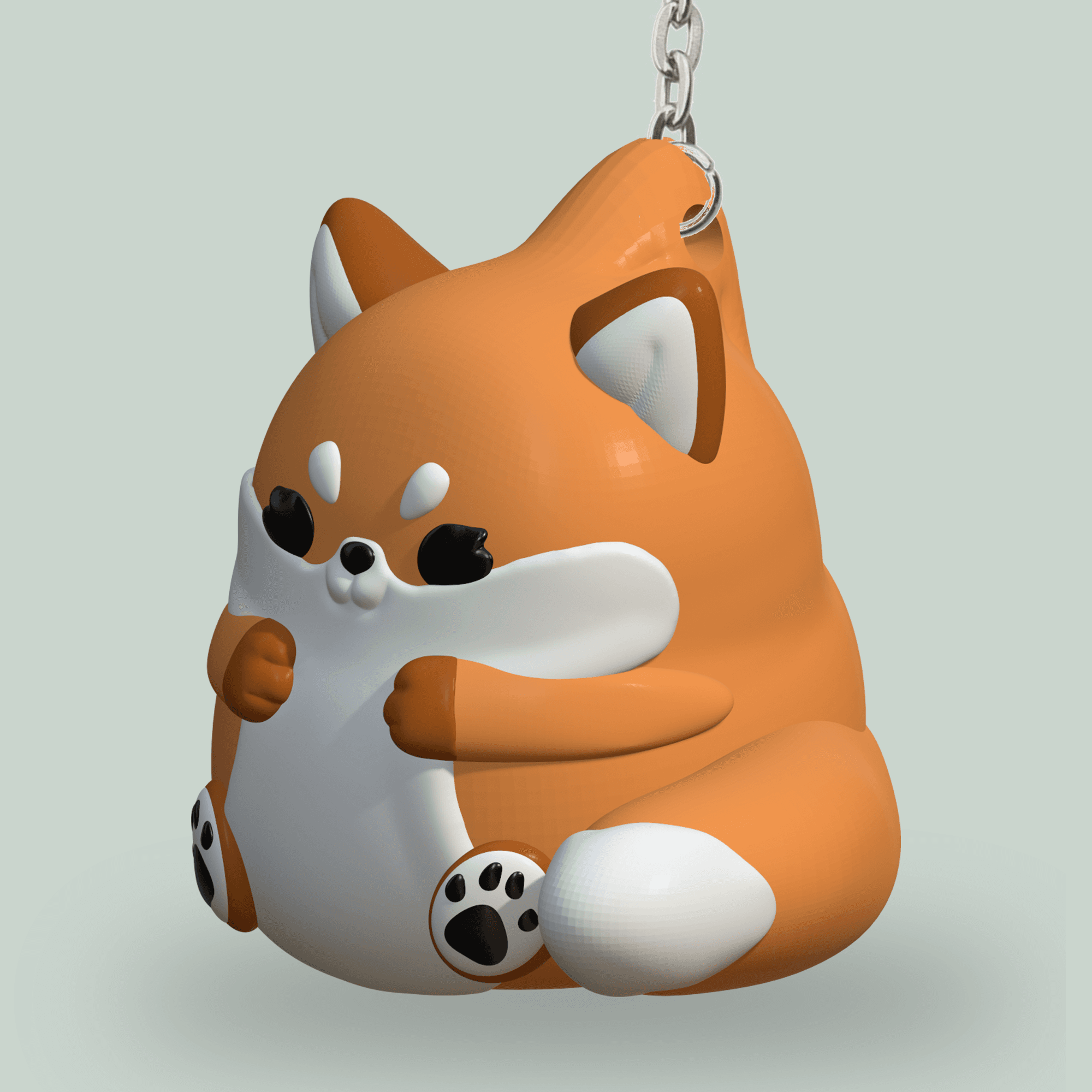 Cute Fox Keychain!! 3d model