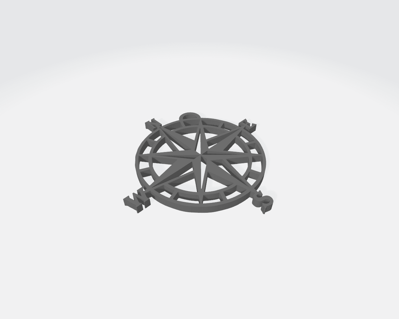 Compass kaychain 3d model